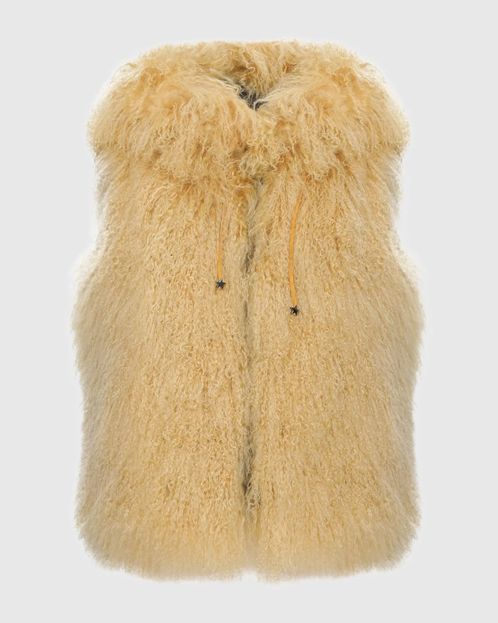 REVERSIBLE SELECT MONGOLIAN SHEARLING LAMB VEST WITH LORO PIANA WOOL AND CASHMERE BLEND BACK - Image 54