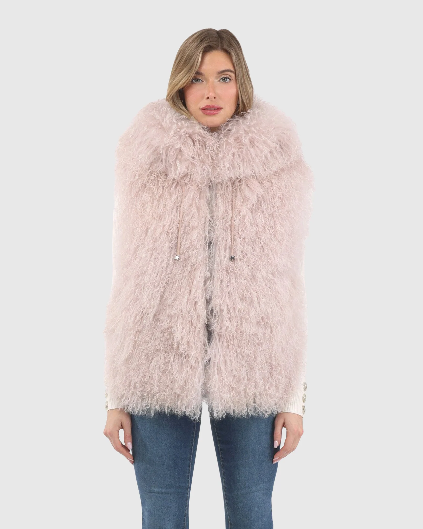 REVERSIBLE SELECT MONGOLIAN SHEARLING LAMB VEST WITH LORO PIANA WOOL AND CASHMERE BLEND BACK - Image 7