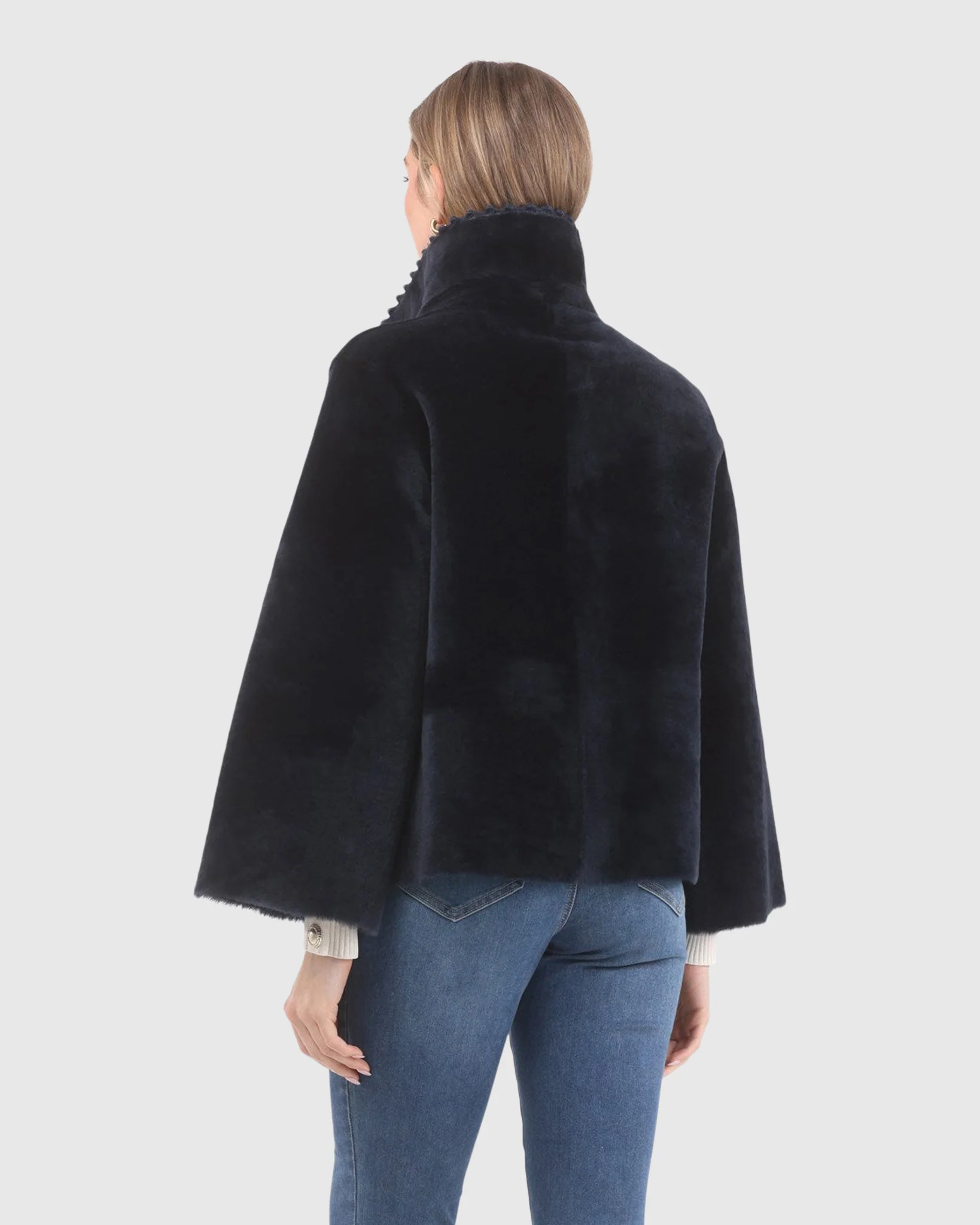Reversible Select Shearling Jacket With Embroiderd Trim - Image 11