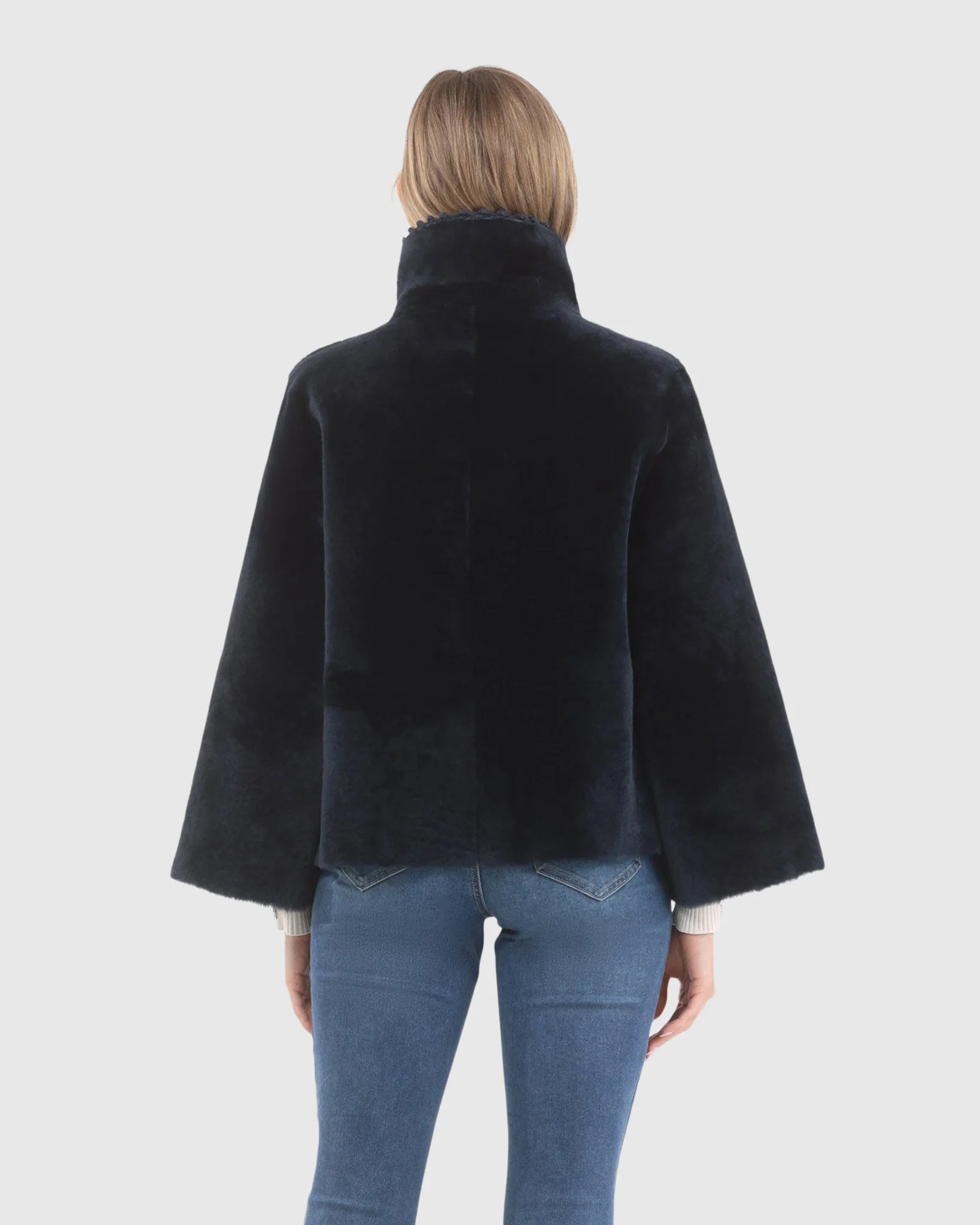 Reversible Select Shearling Jacket With Embroiderd Trim - Image 12