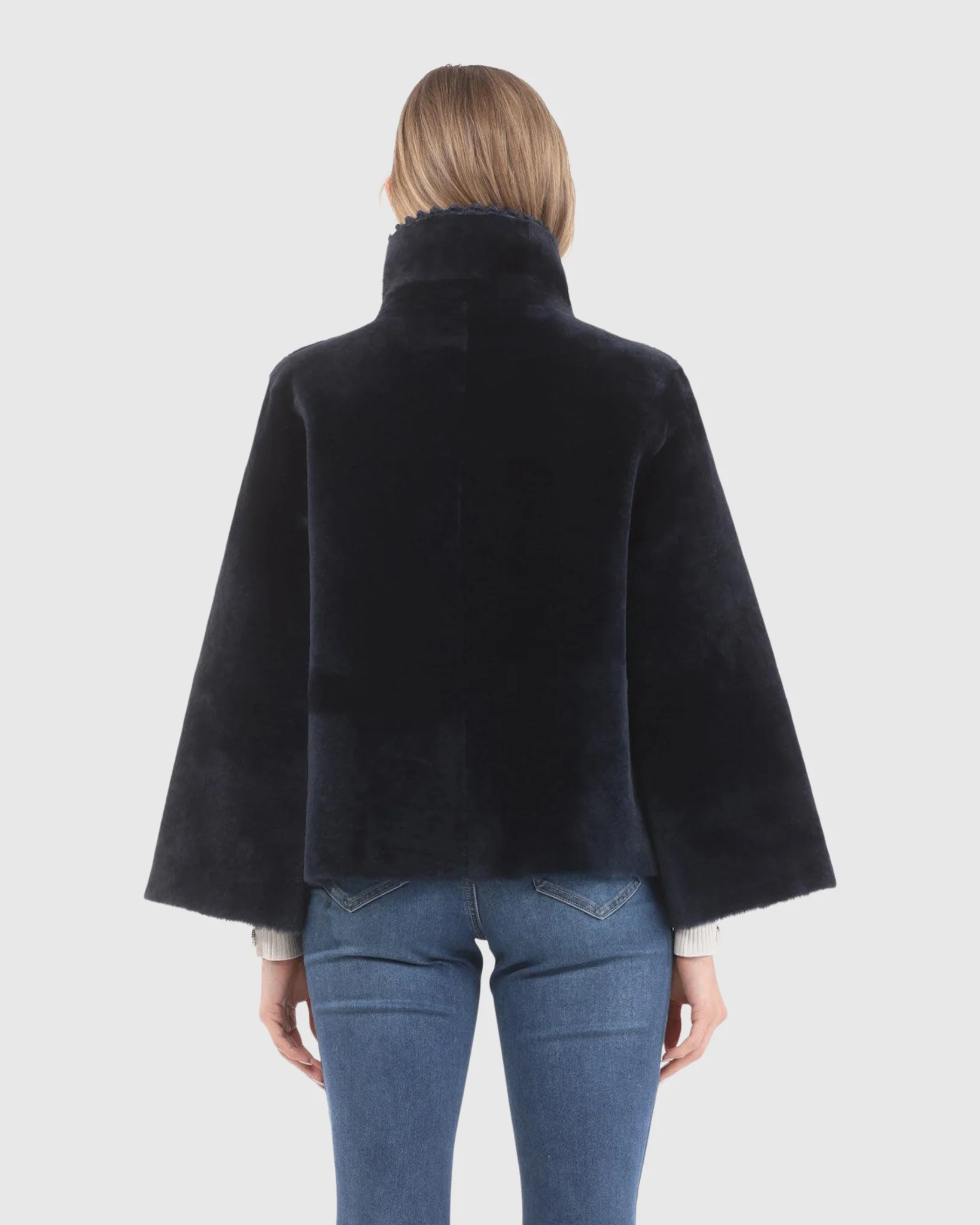 Reversible Select Shearling Jacket With Embroiderd Trim - Image 13
