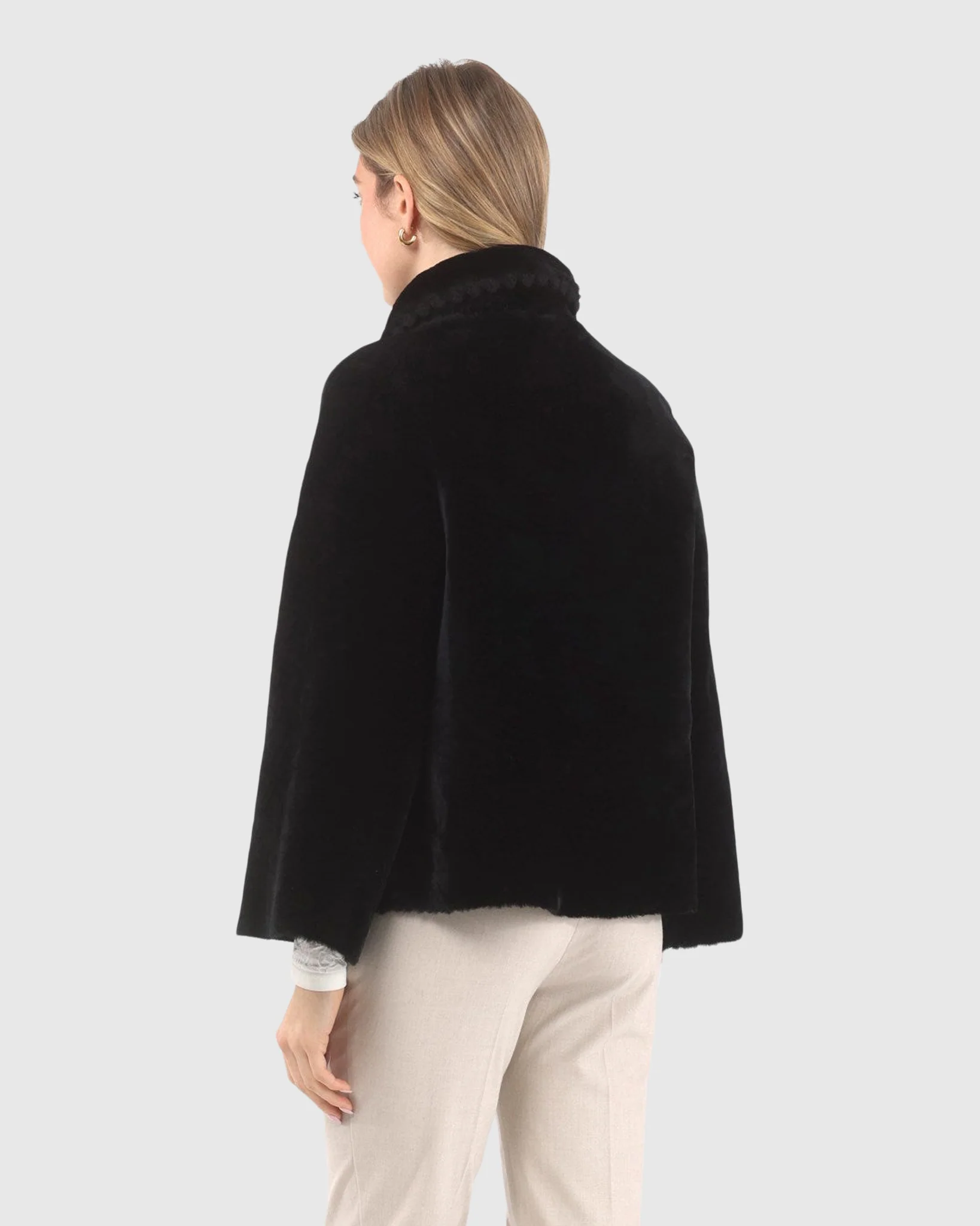 Reversible Select Shearling Jacket With Embroiderd Trim - Image 18