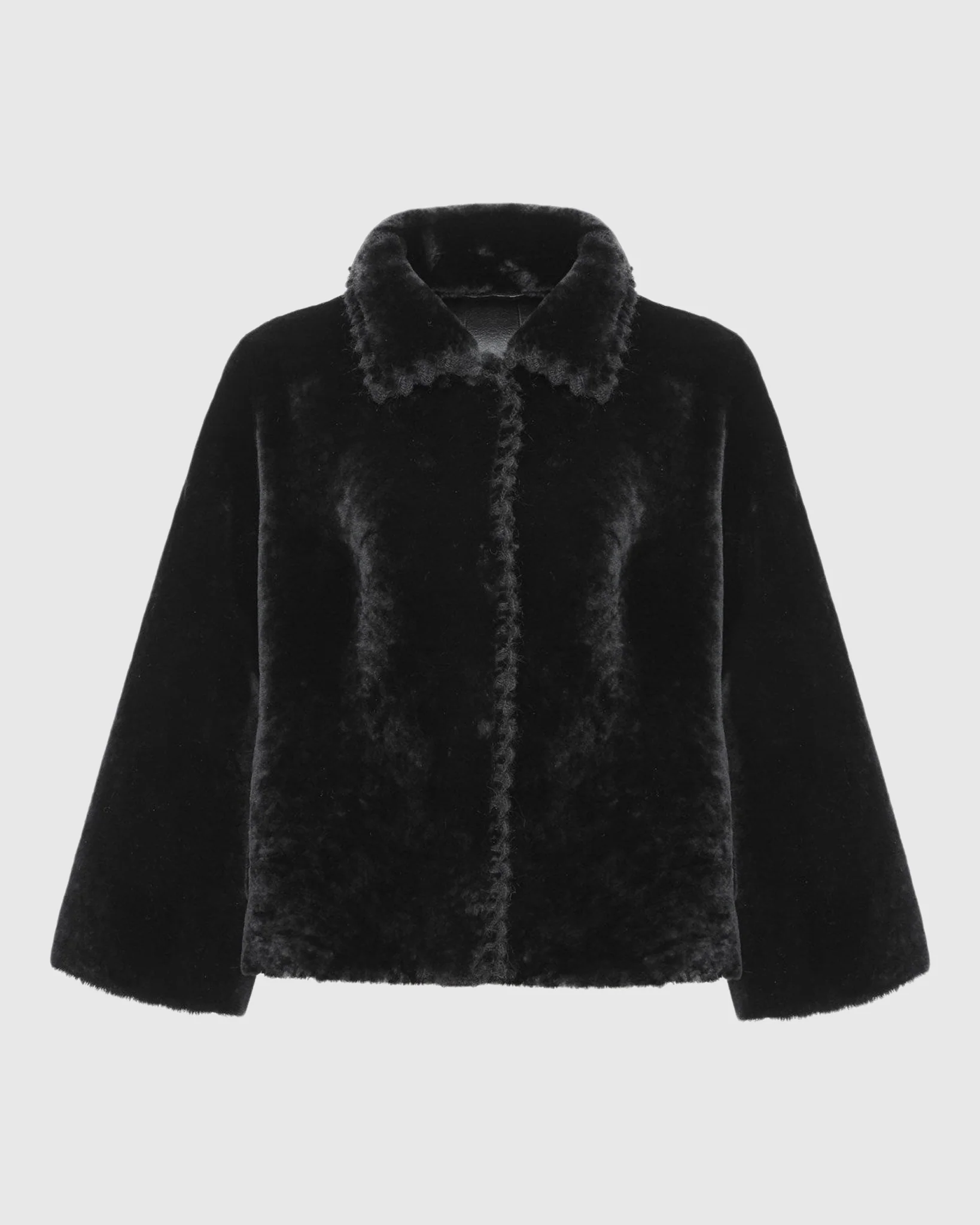 Reversible Select Shearling Jacket With Embroiderd Trim - Image 23