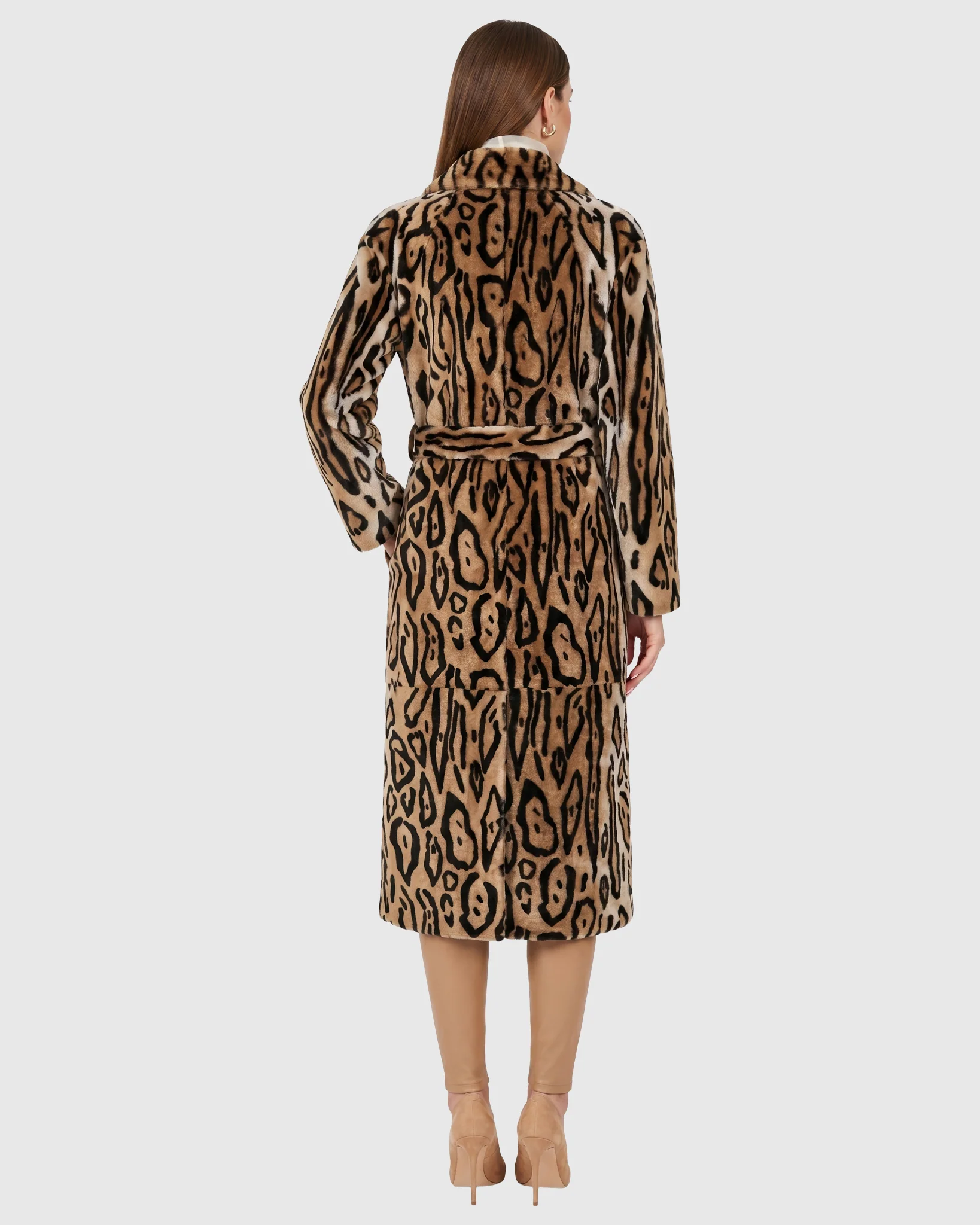 Reversible Select Shearling Lamb Coat, Belt - Image 3