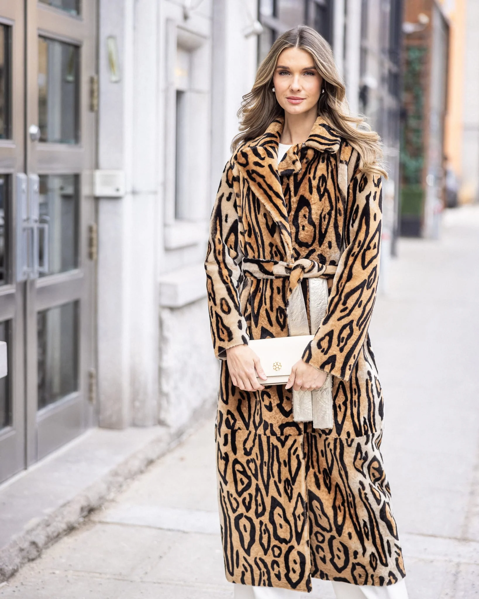 Reversible Select Shearling Lamb Coat, Belt - Image 6