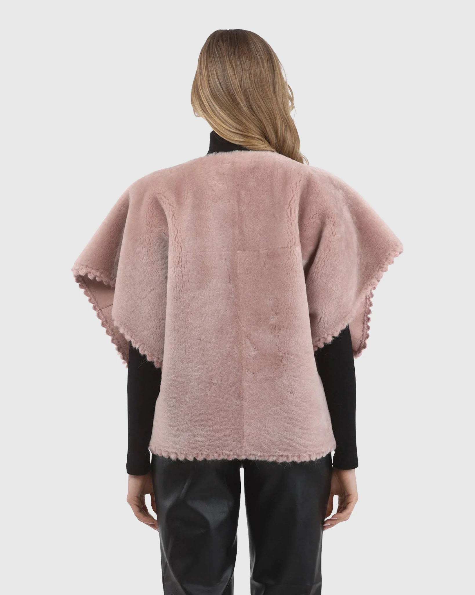 Reversible Select Shearling Lamb Collarless Jacket With Embroidered Trim - Image 11