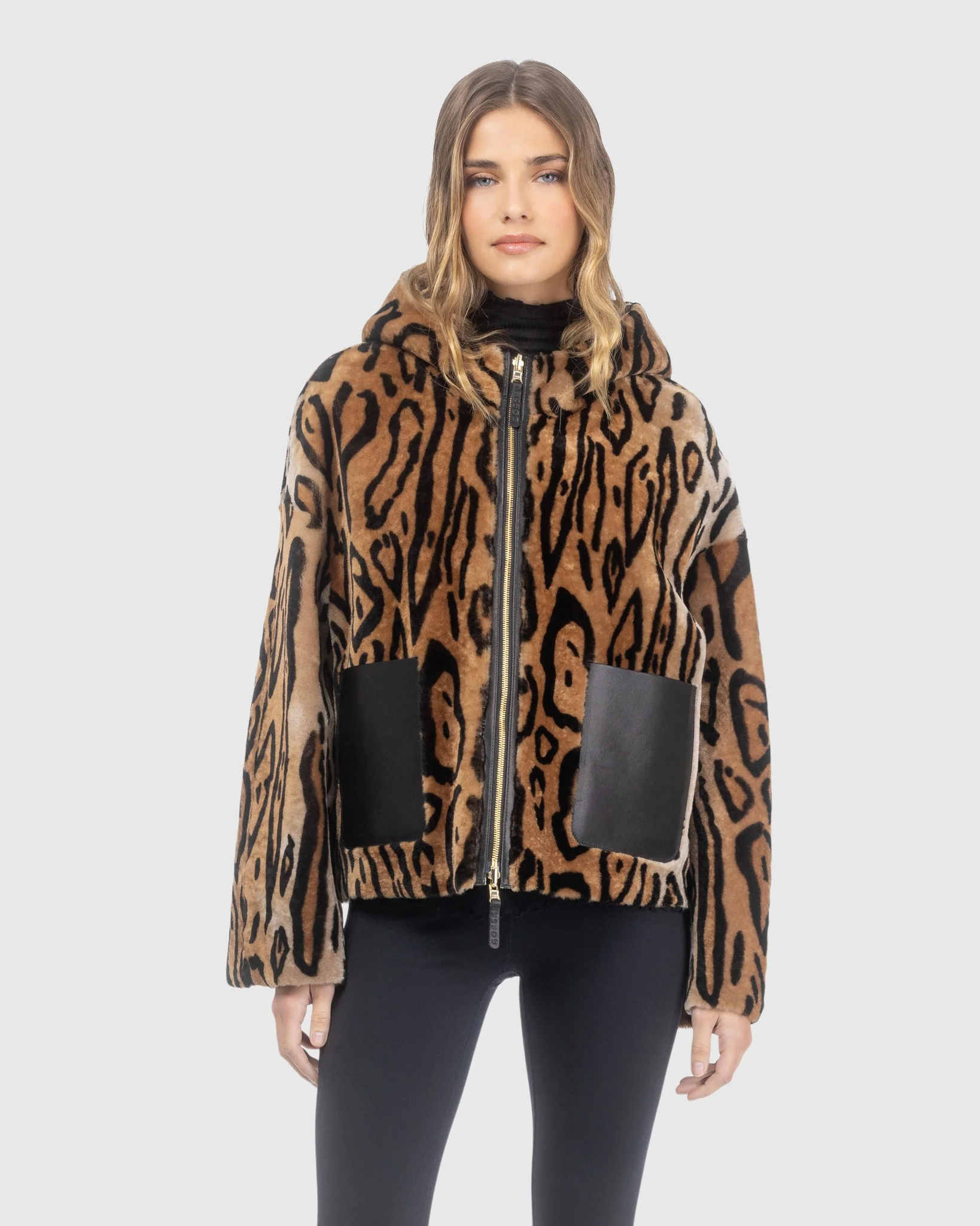 Reversible Select Shearling Lamb Hooded Jacket - Image 2