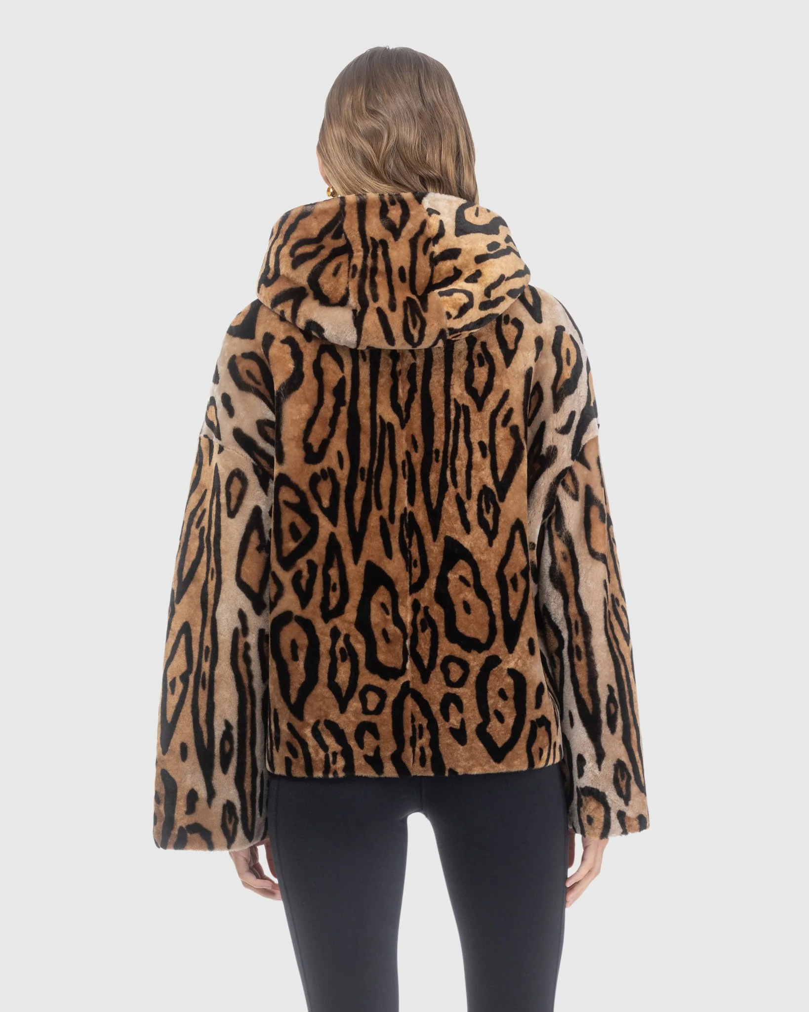 Reversible Select Shearling Lamb Hooded Jacket - Image 4