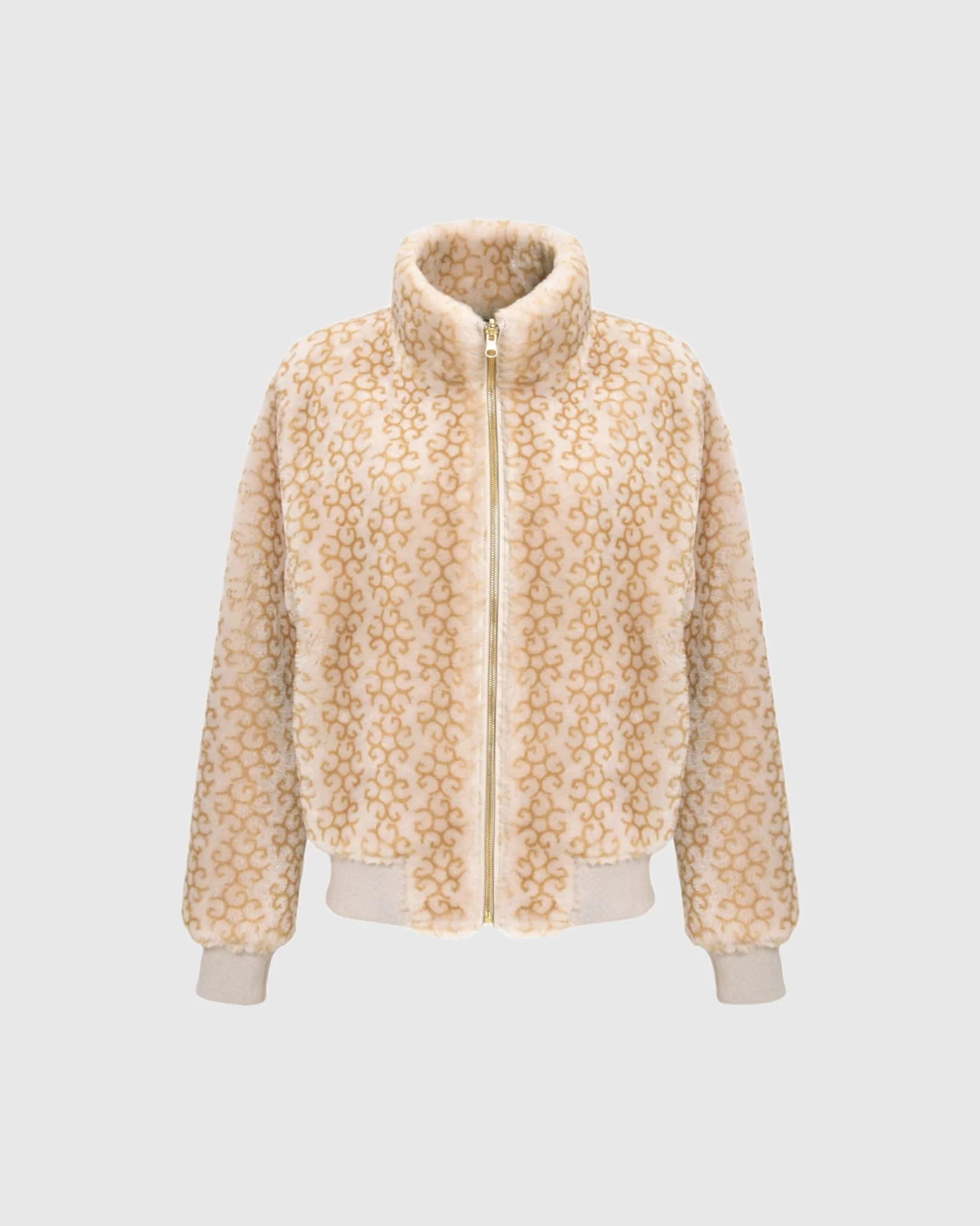 Reversible Select Shearling Lamb Insignia Bomber Jacket - Image 18