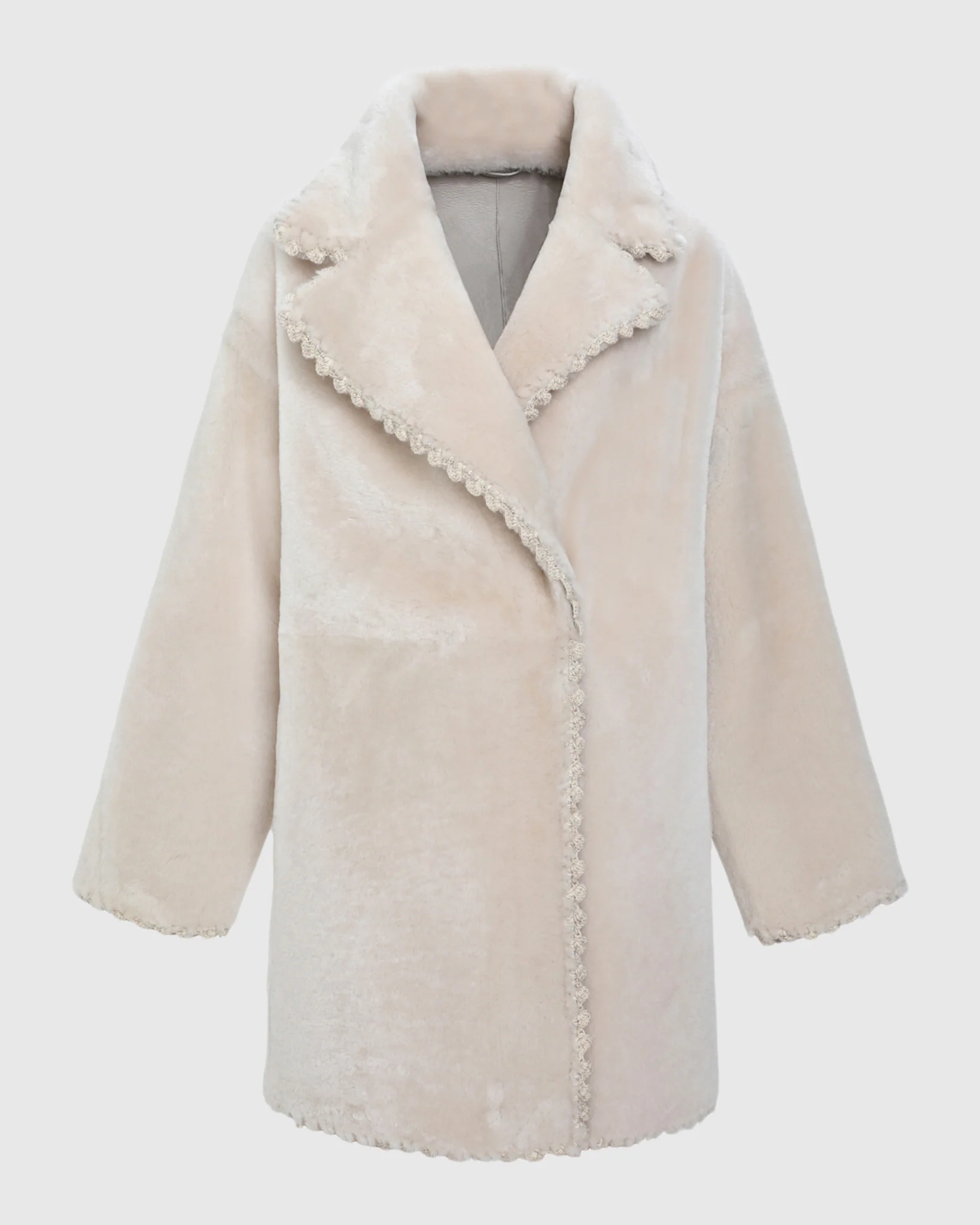 Reversible Select Shearling Lamb Jacket With Embroiderd Trim - Image 13