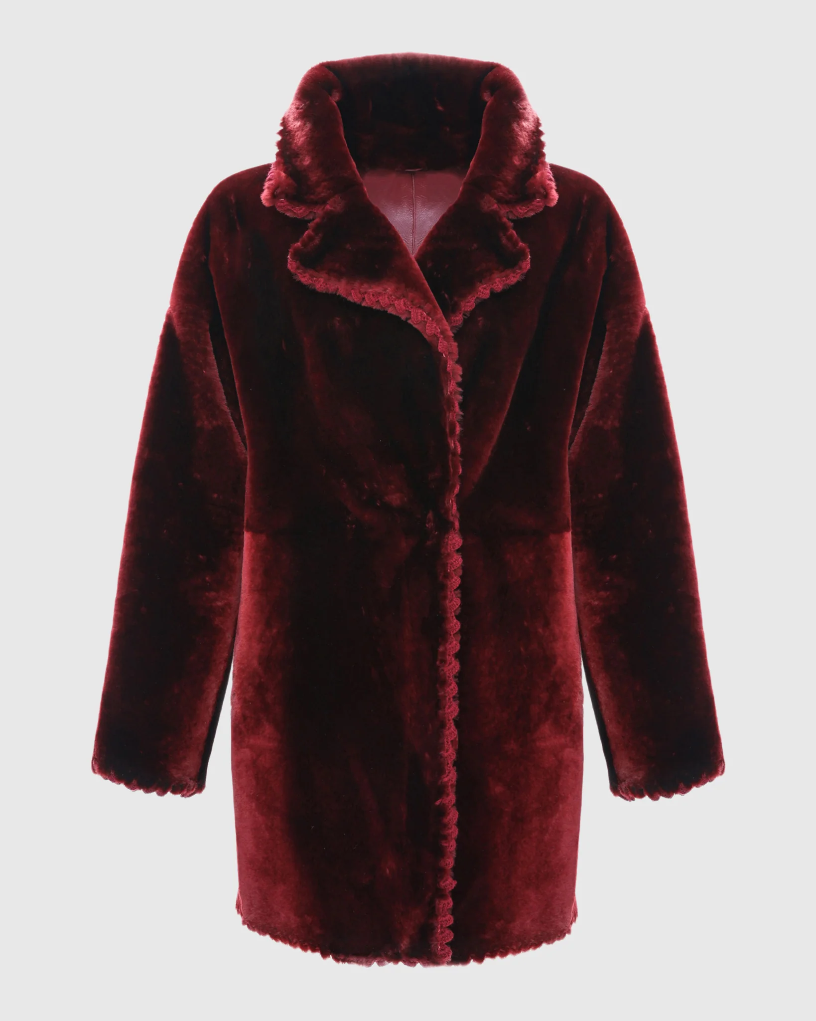 Reversible Select Shearling Lamb Jacket With Embroiderd Trim - Image 14
