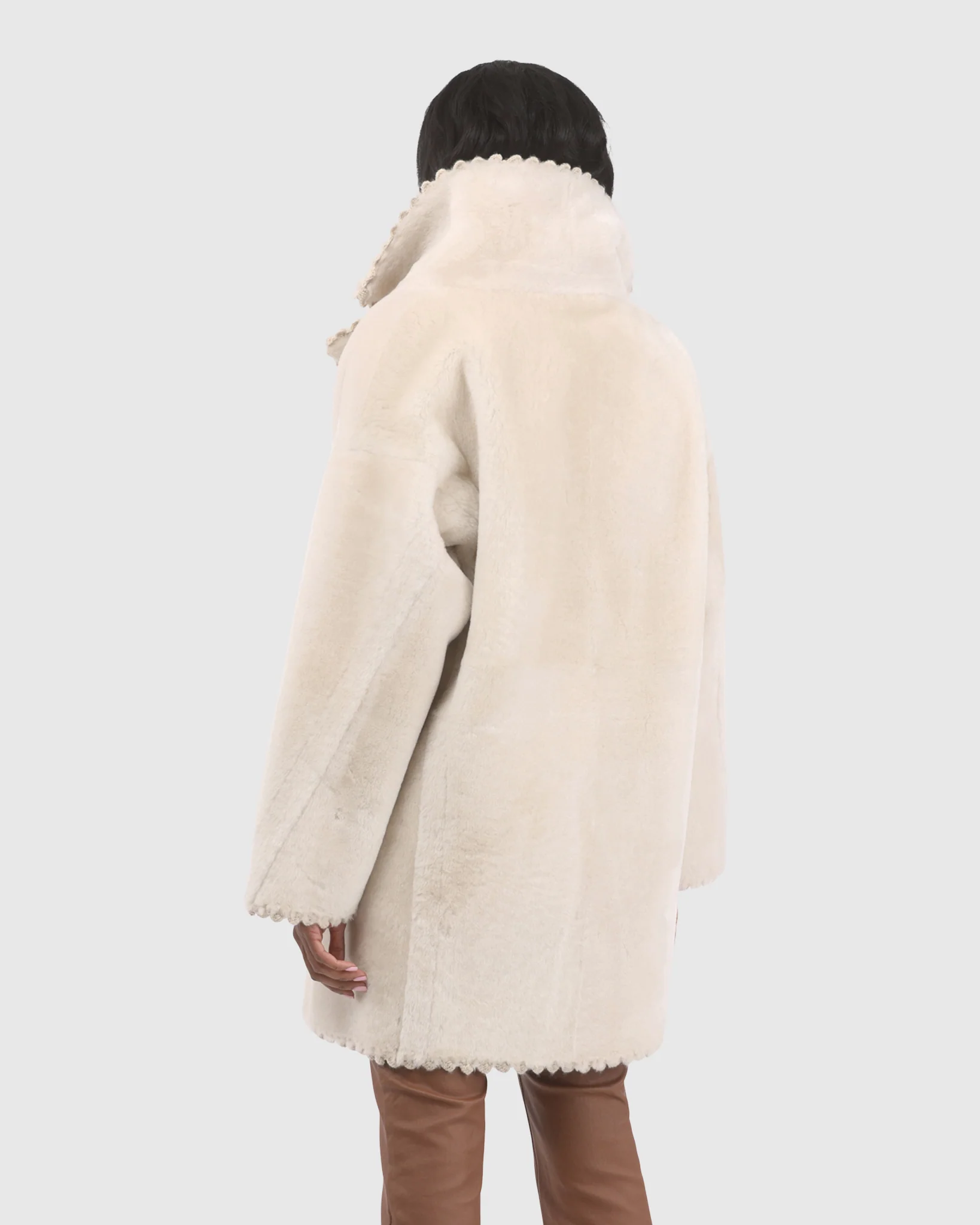 Reversible Select Shearling Lamb Jacket With Embroiderd Trim - Image 2