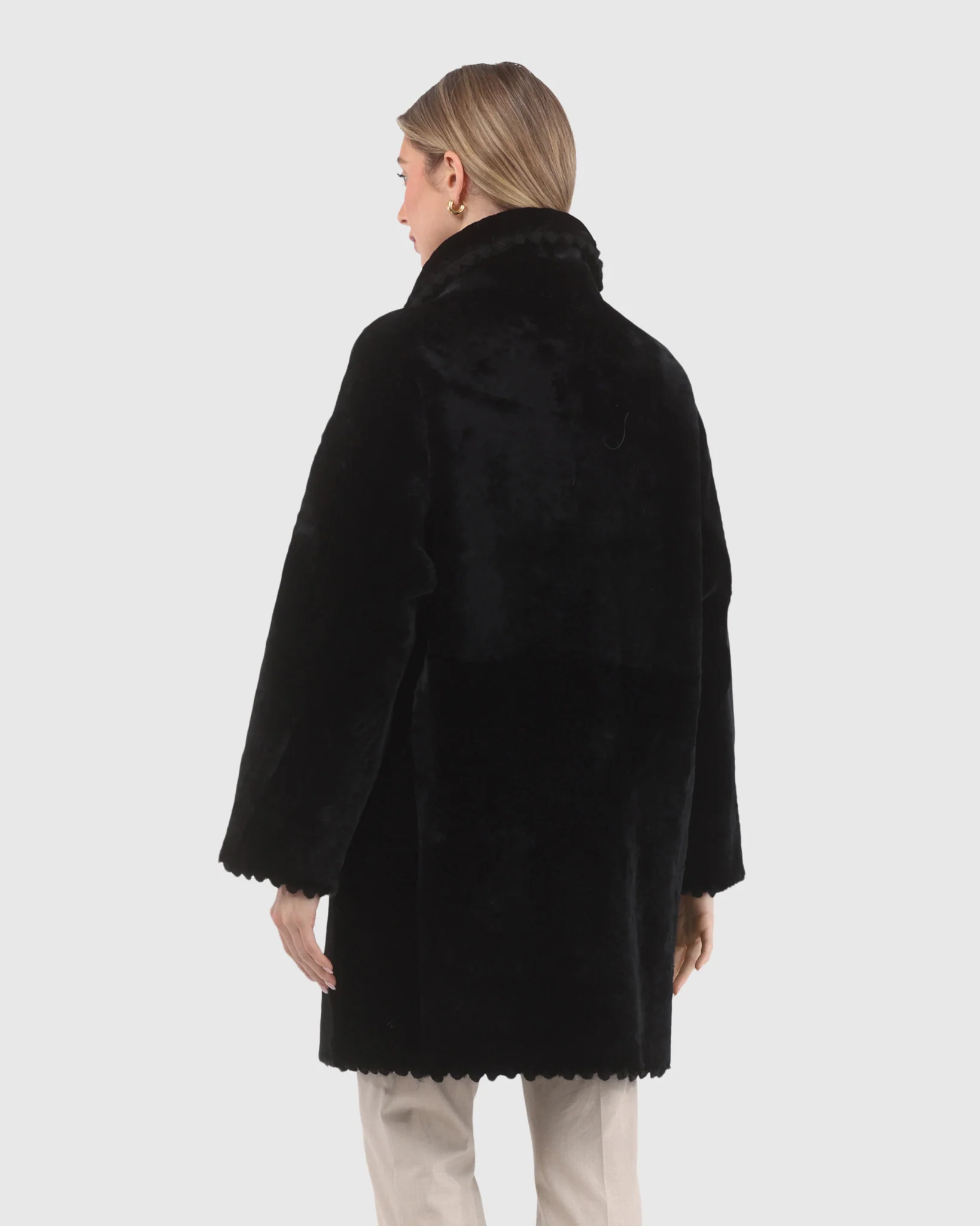 Reversible Select Shearling Lamb Jacket With Embroiderd Trim - Image 6