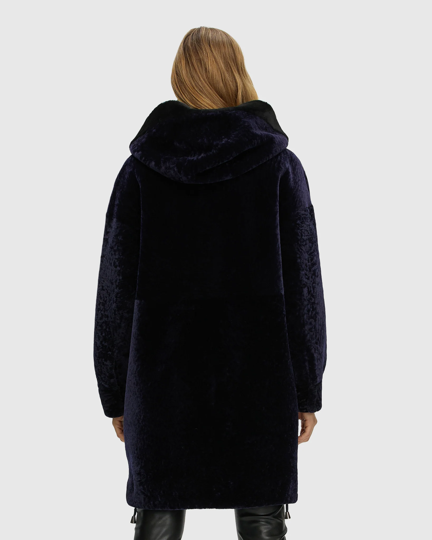 Reversible Select Shearling Lamb Jacket, Hood - Image 4