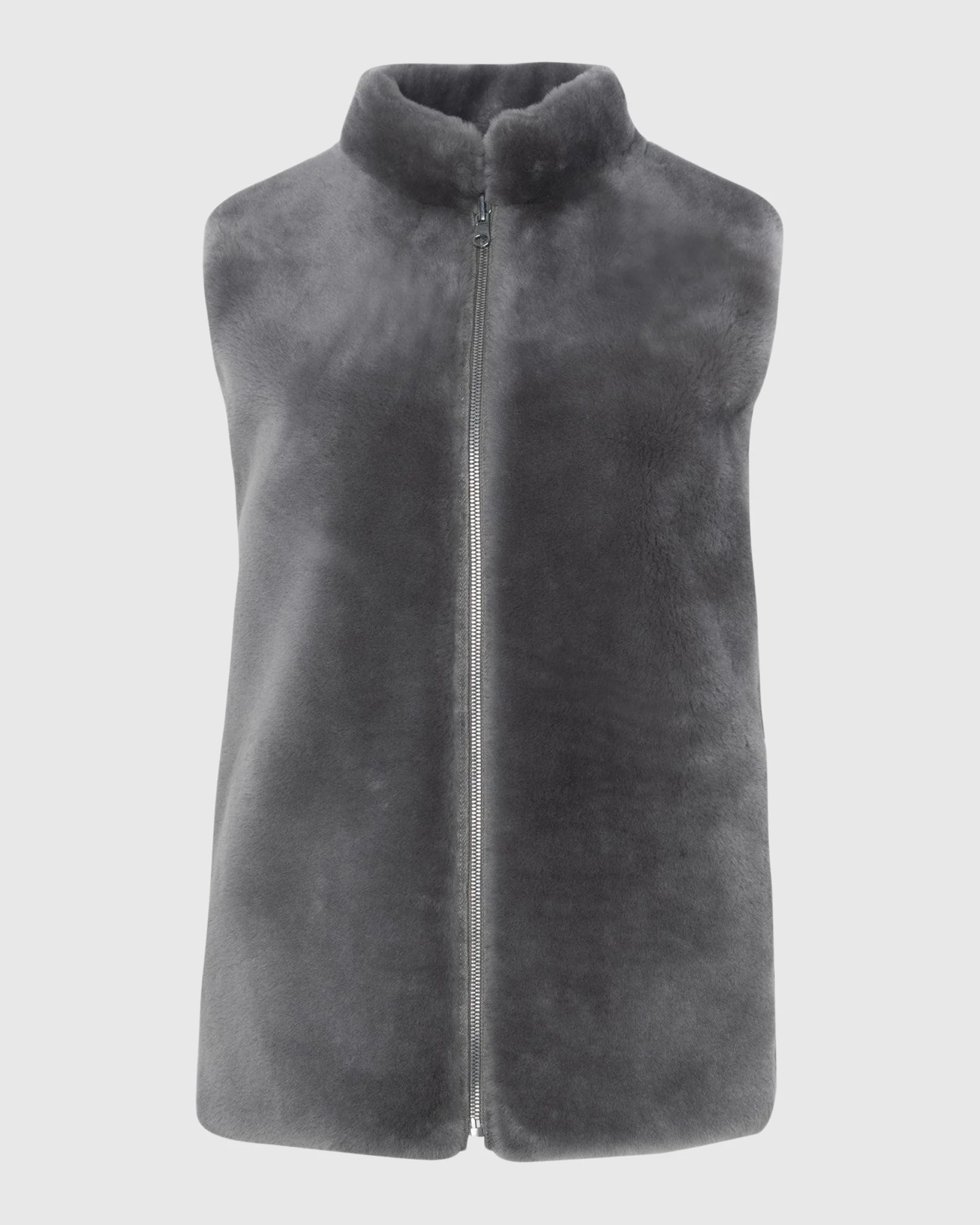 REVERSIBLE SELECT SHEARLING LAMB VEST WITH LORO PIANA WOOL AND CASHMERE QUILTED DOWN BACK - Image 11