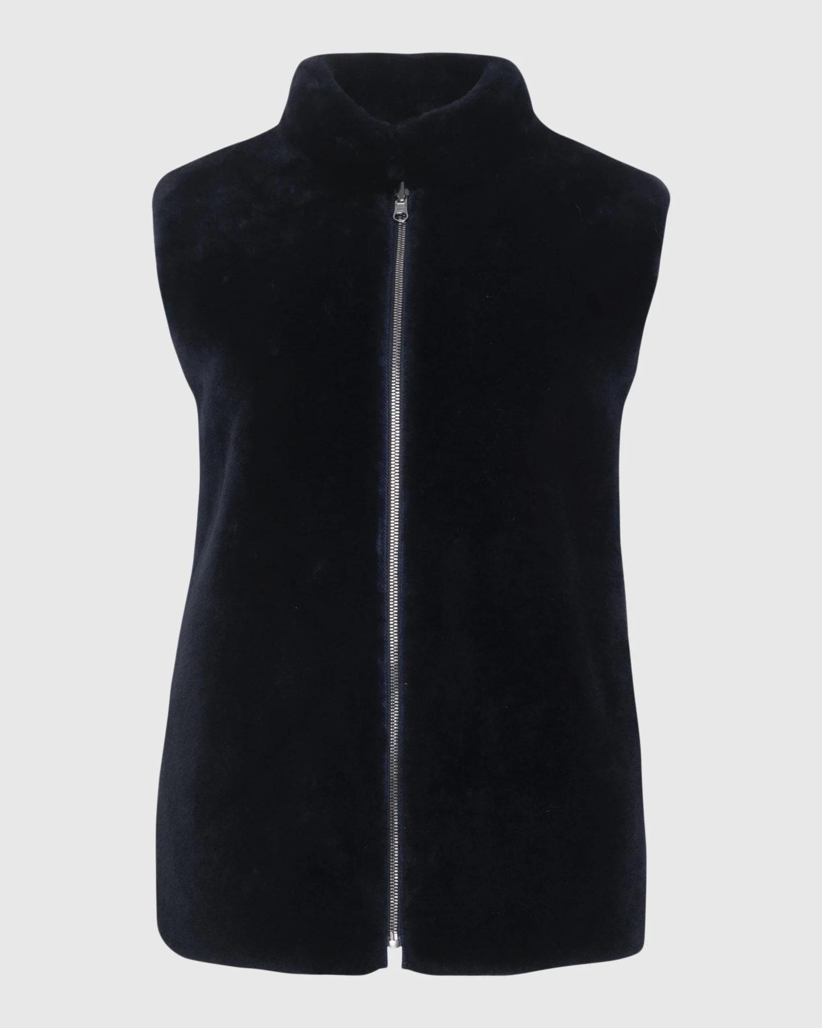 REVERSIBLE SELECT SHEARLING LAMB VEST WITH LORO PIANA WOOL AND CASHMERE QUILTED DOWN BACK - Image 12