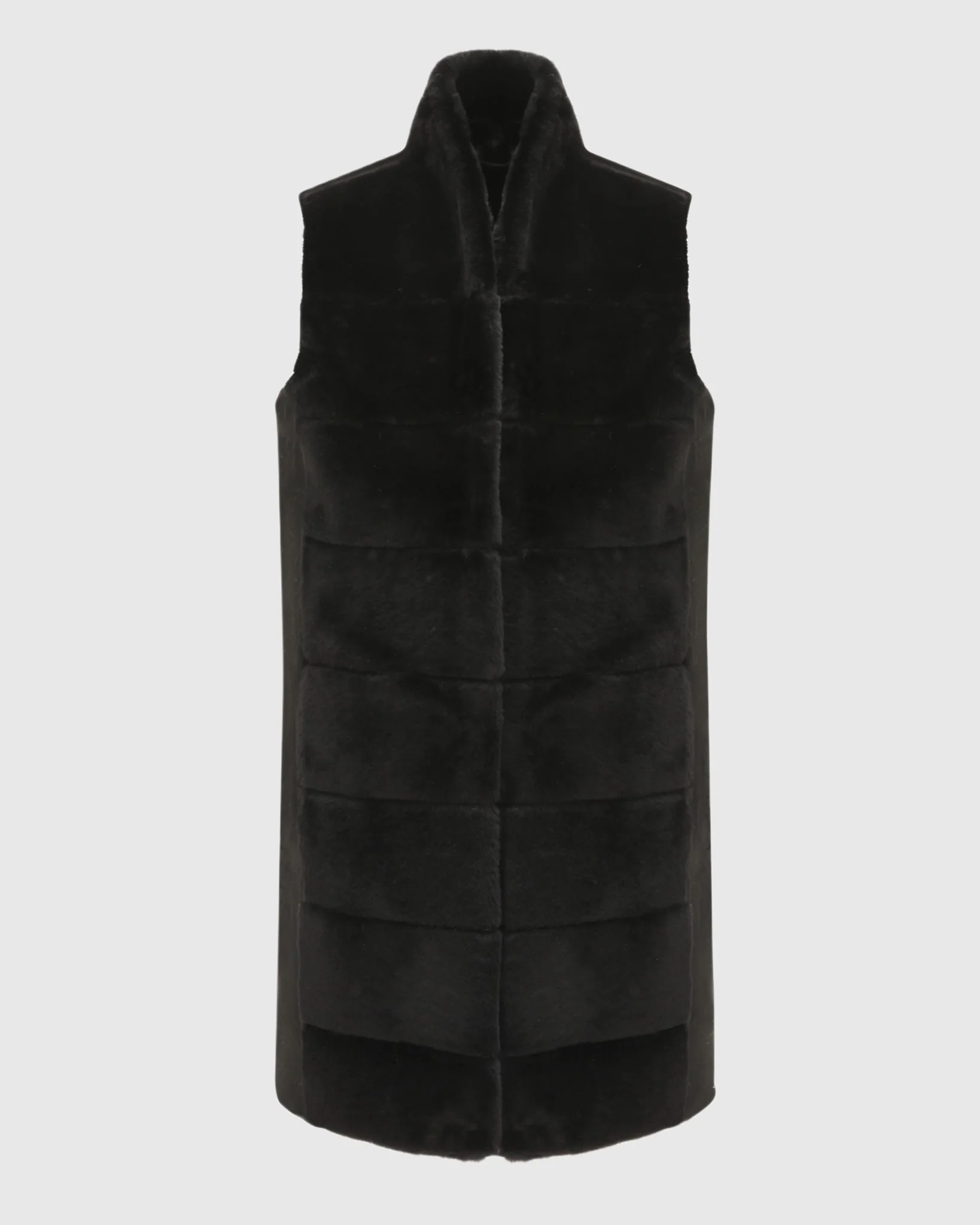 Reversible Select Shearling Lamb Vest With Select Wool And Cashmere Back - Image 8