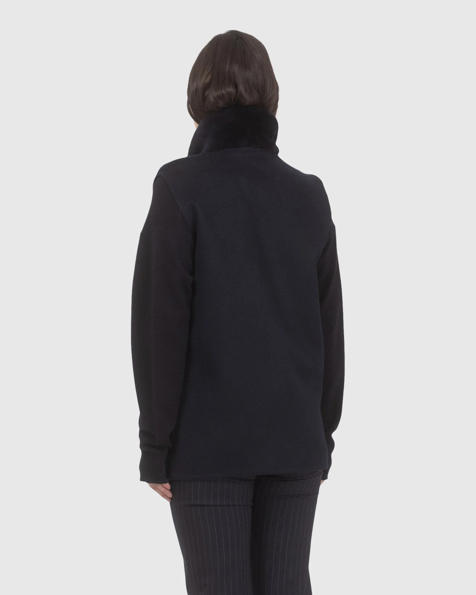 Reversible Select Shearling Lamb Vest With Select Wool And Cashmere Back - Image 12