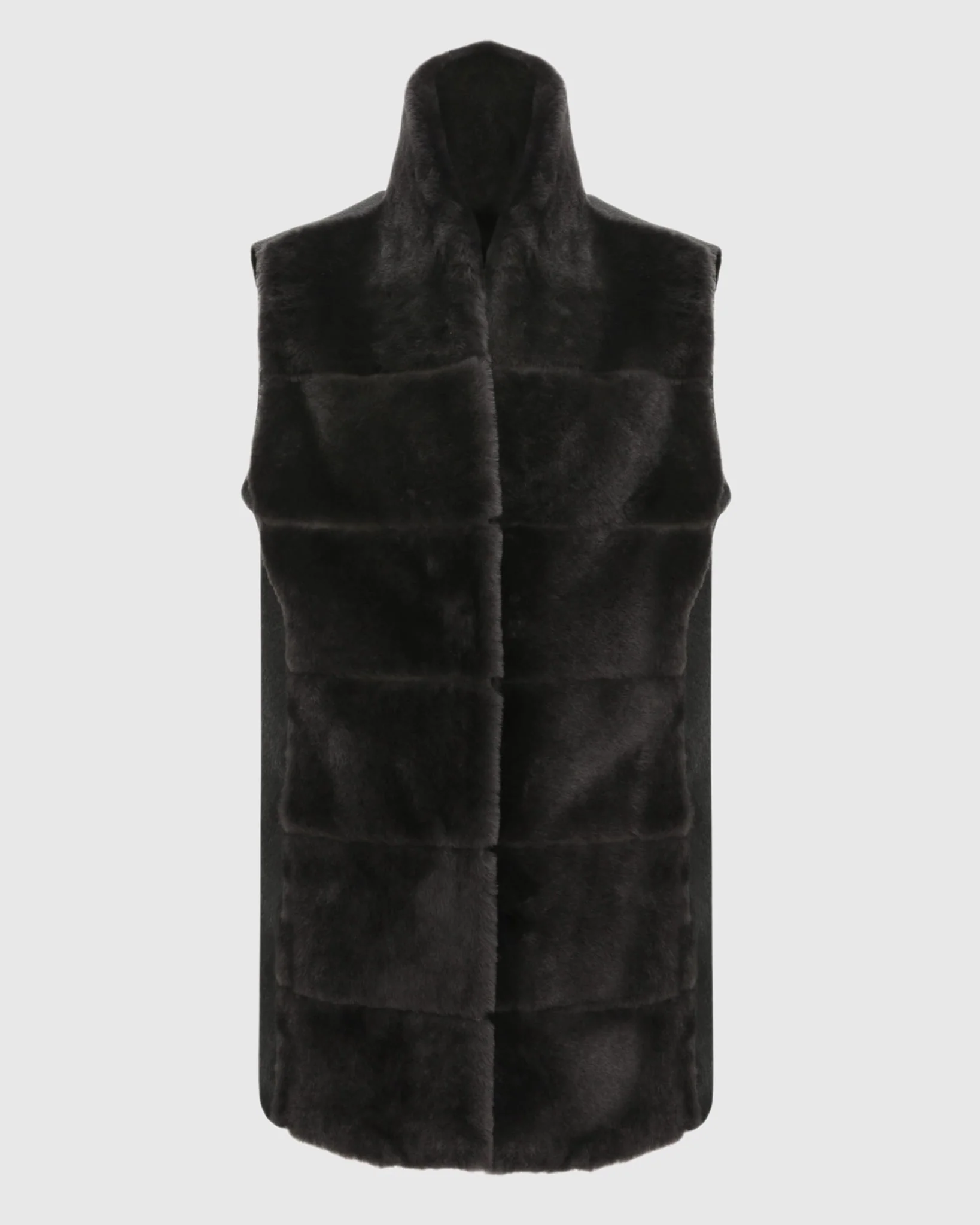 Reversible Select Shearling Lamb Vest With Select Wool And Cashmere Back - Image 20