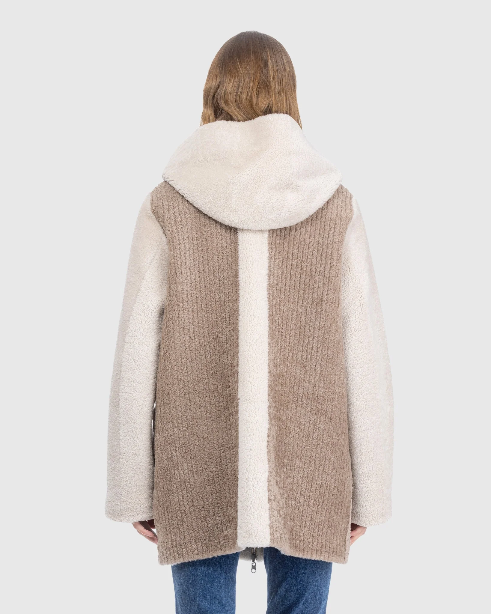Reversible Select Shearling Lamb Zip Jacket, Hood - Image 5