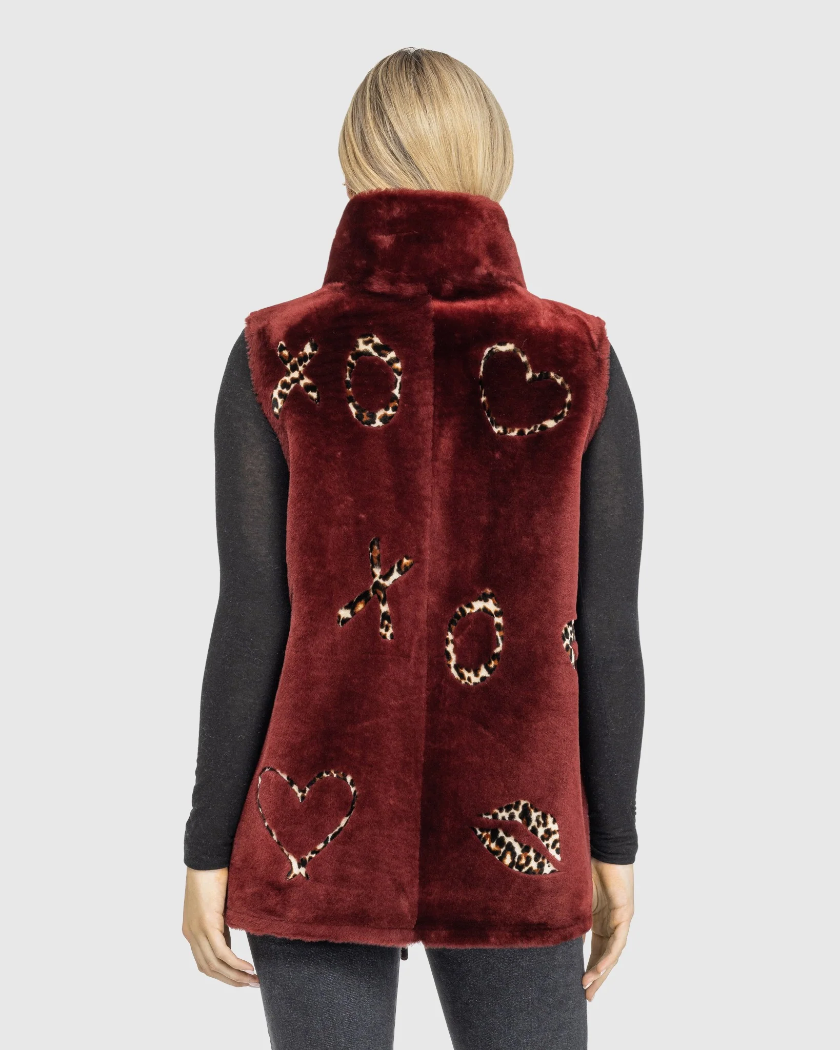 Reversible Select Shearling Lamb Zipper Vest - Image 4
