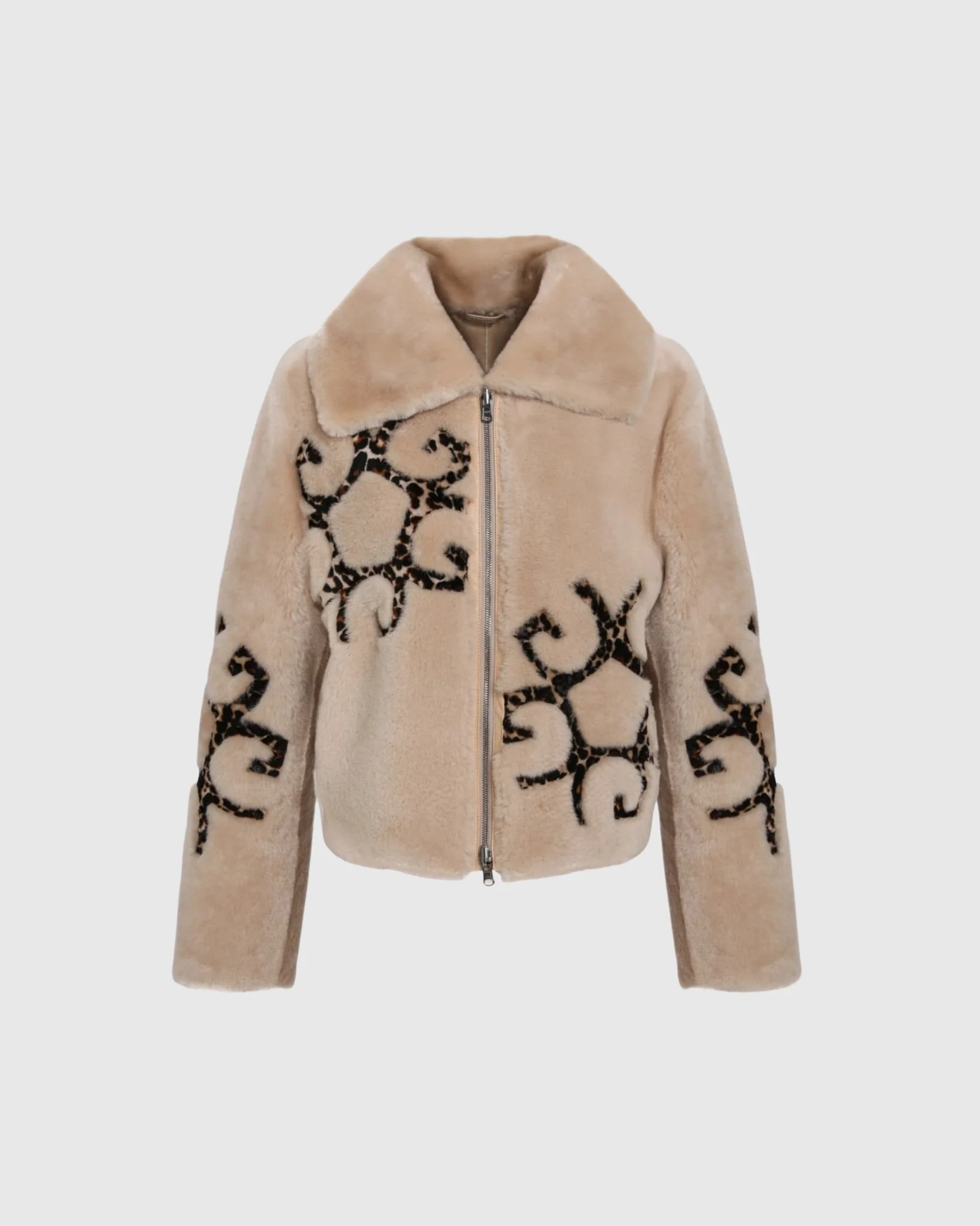 Reversible Shearling Lamb Jacket With Gorski Insignia Intarsia - Image 6