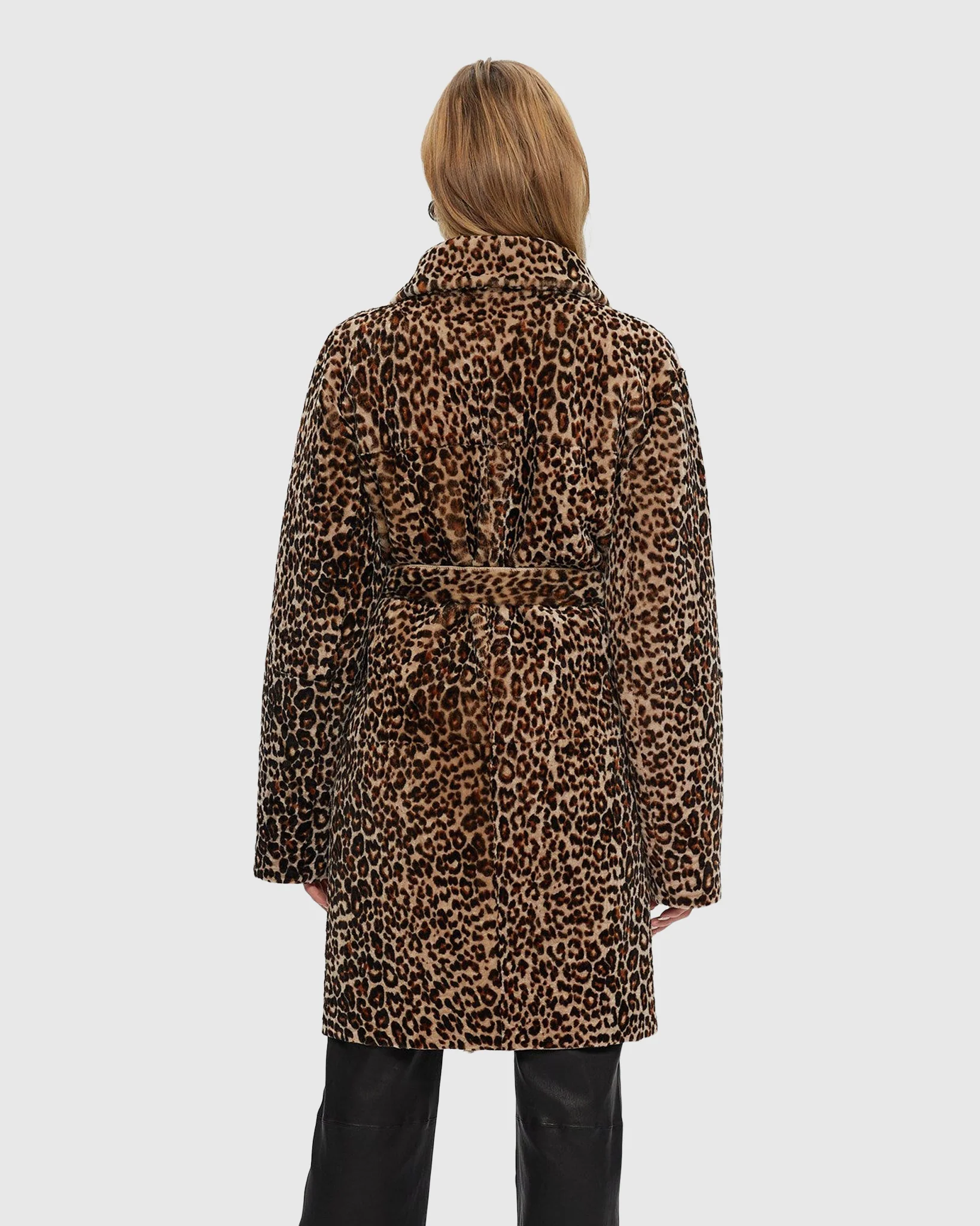 REVERSIBLE SHEARLING LAMB STROLLER, BELT - Image 3
