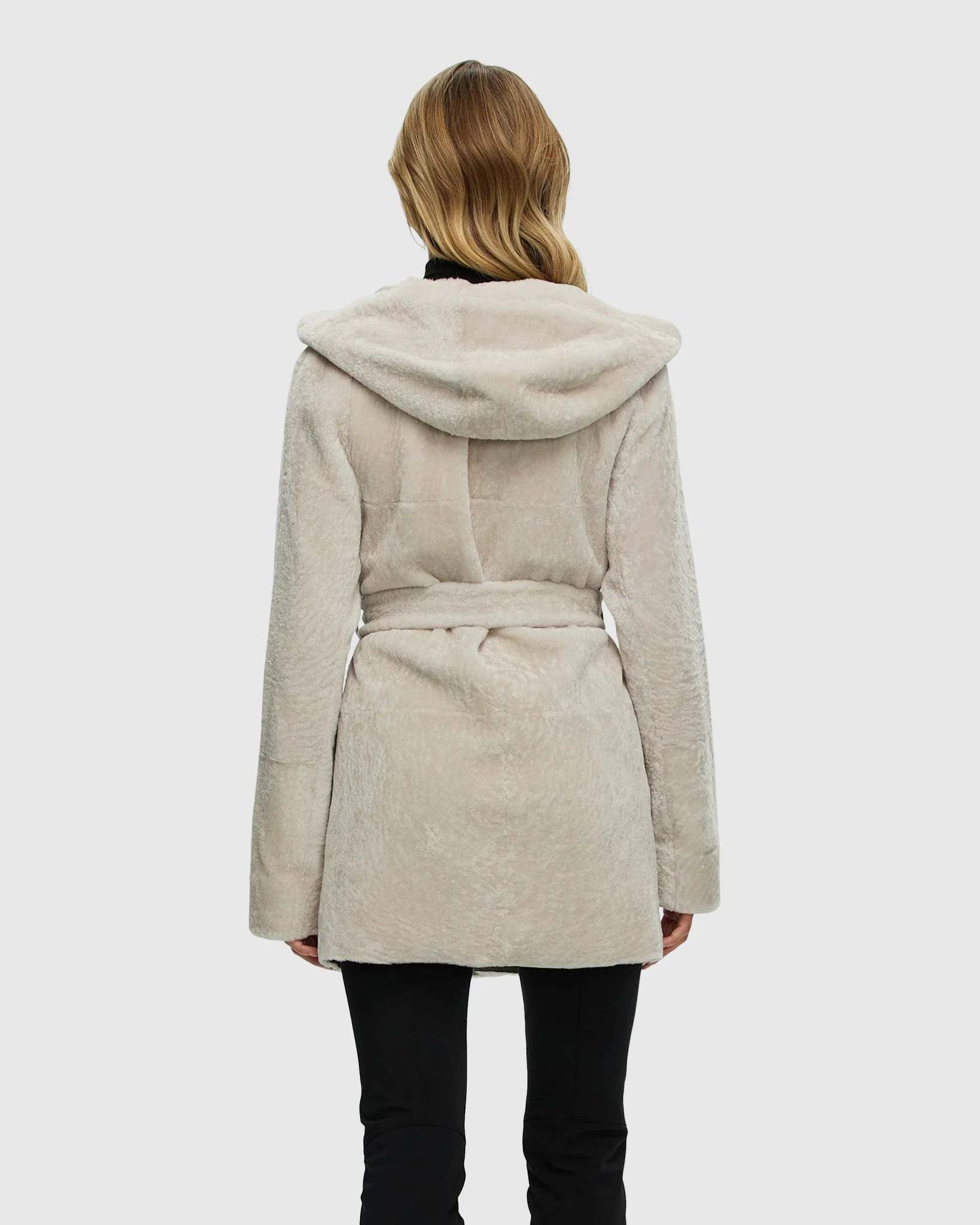 Reversible Select Shearling Lamb Zip Jacket, Hood - Image 12