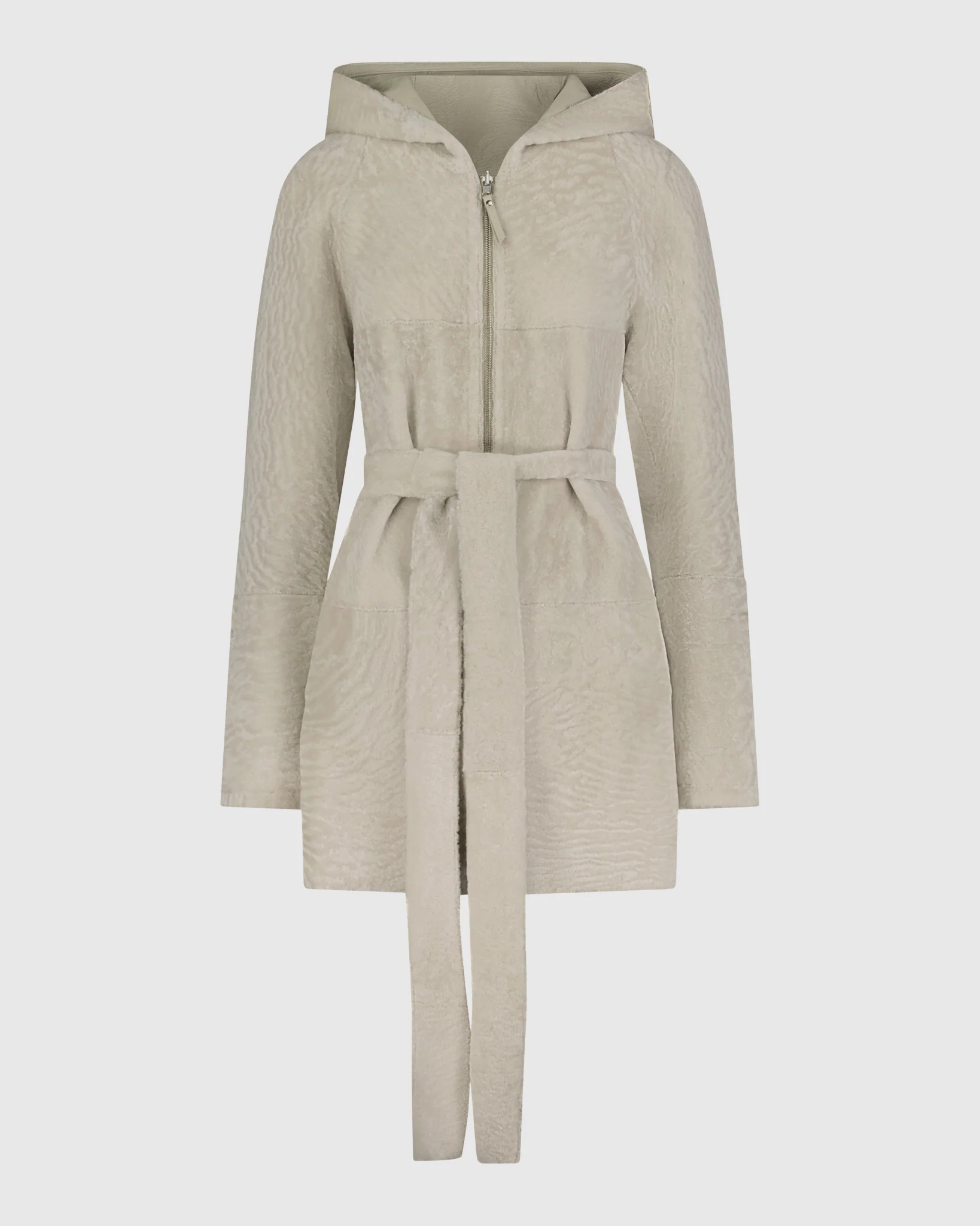 Reversible Select Shearling Lamb Zip Jacket, Hood - Image 14