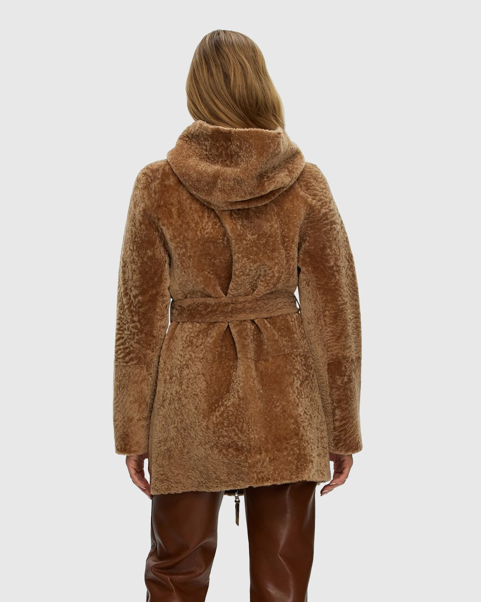Reversible Select Shearling Lamb Zip Jacket, Hood - Image 19