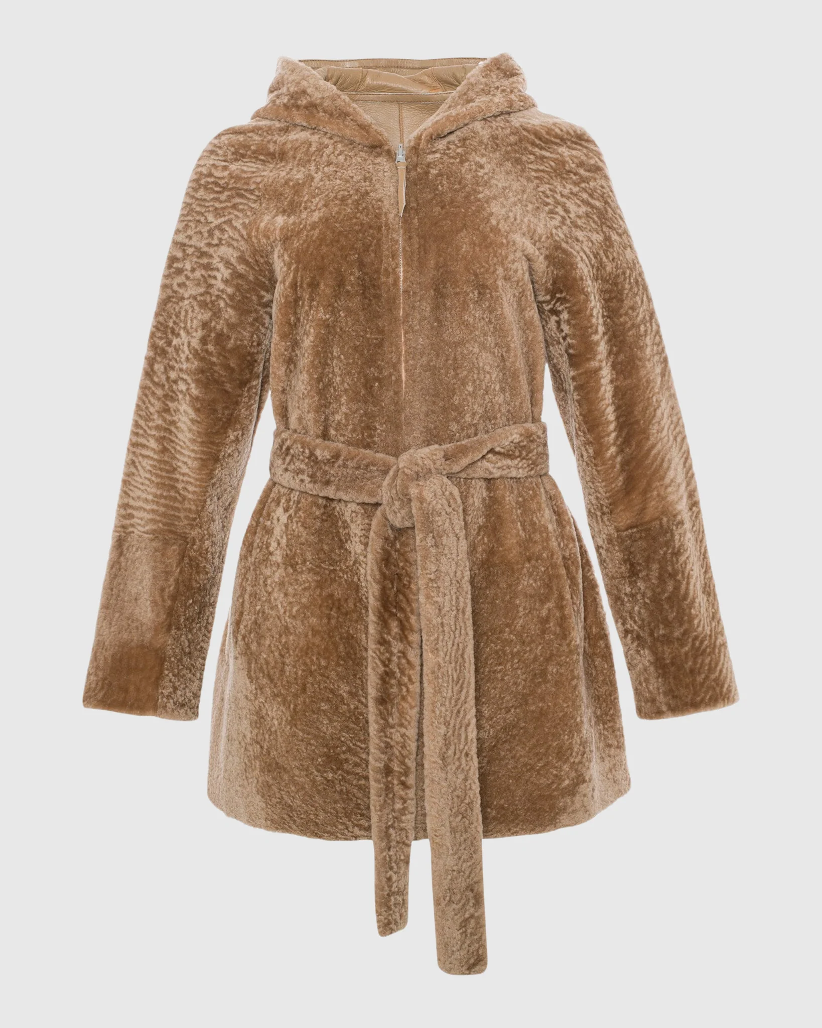 Reversible Select Shearling Lamb Zip Jacket, Hood - Image 22