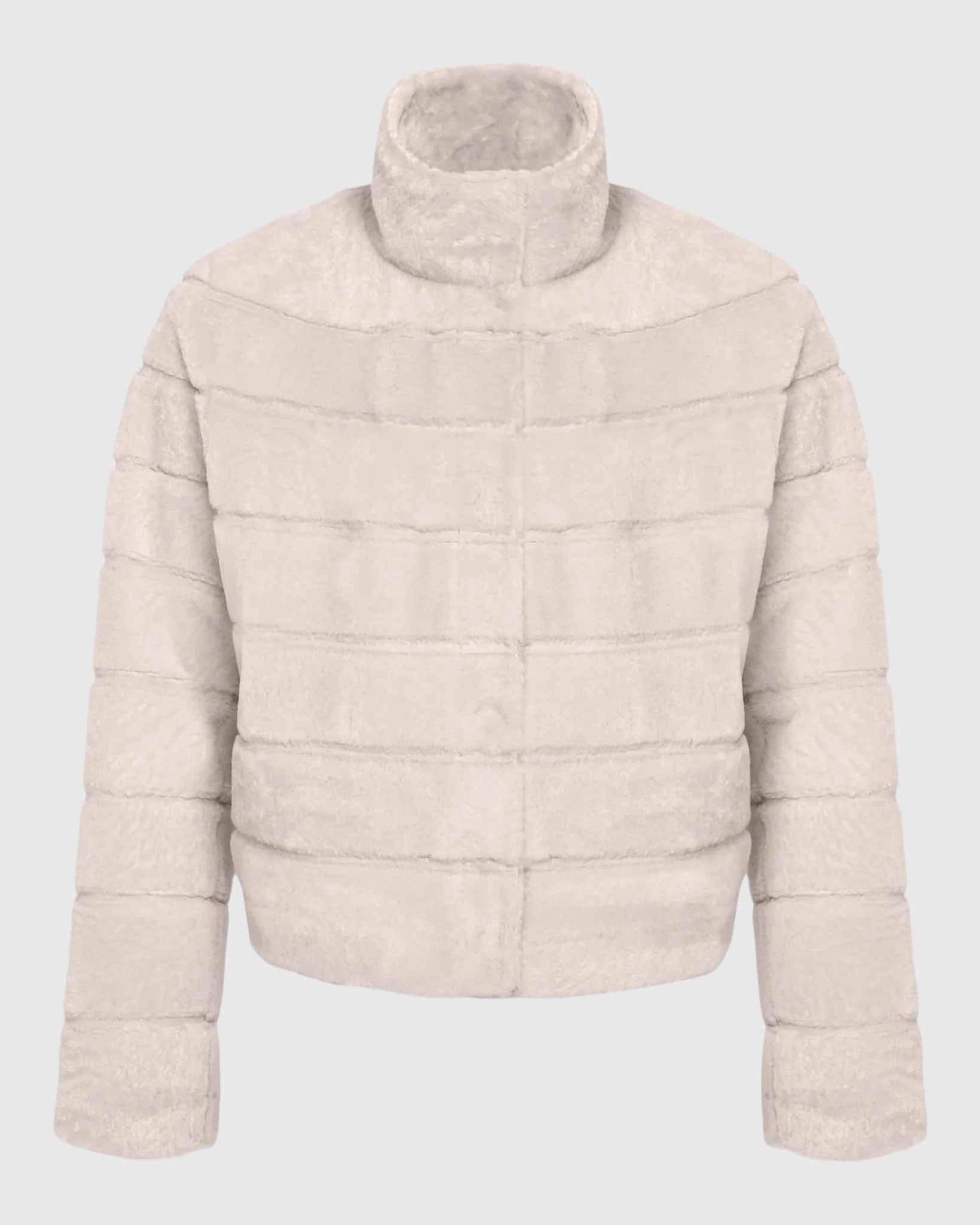 Reversible Textured Shearling Lamb Jacket - Image 27