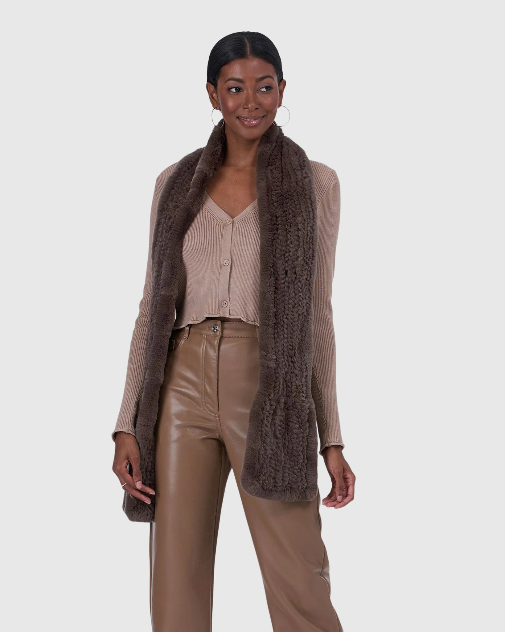REX RABBIT KNIT SCARF - Image 5