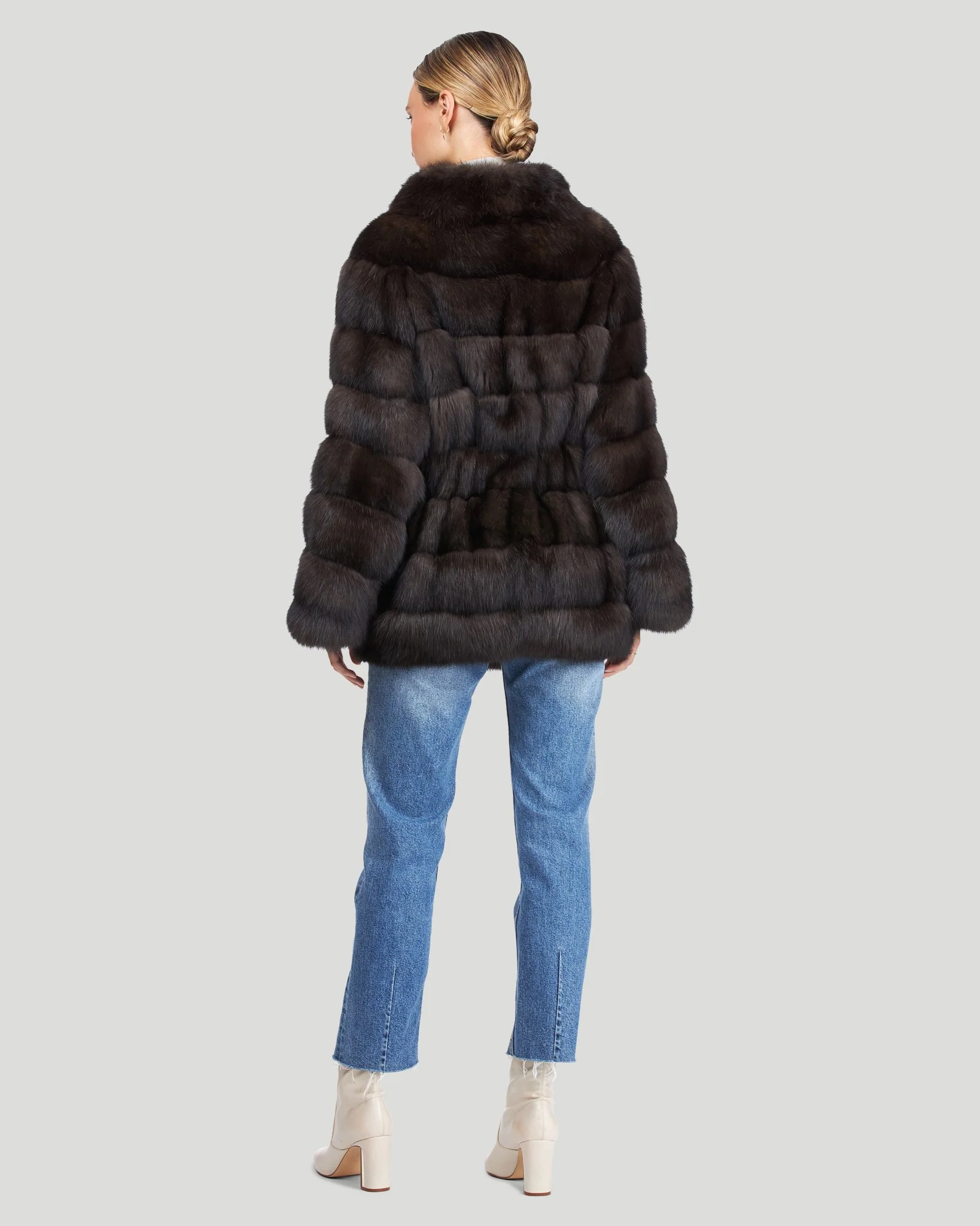 Russian Sable Jacket With Leather Belt - Image 5