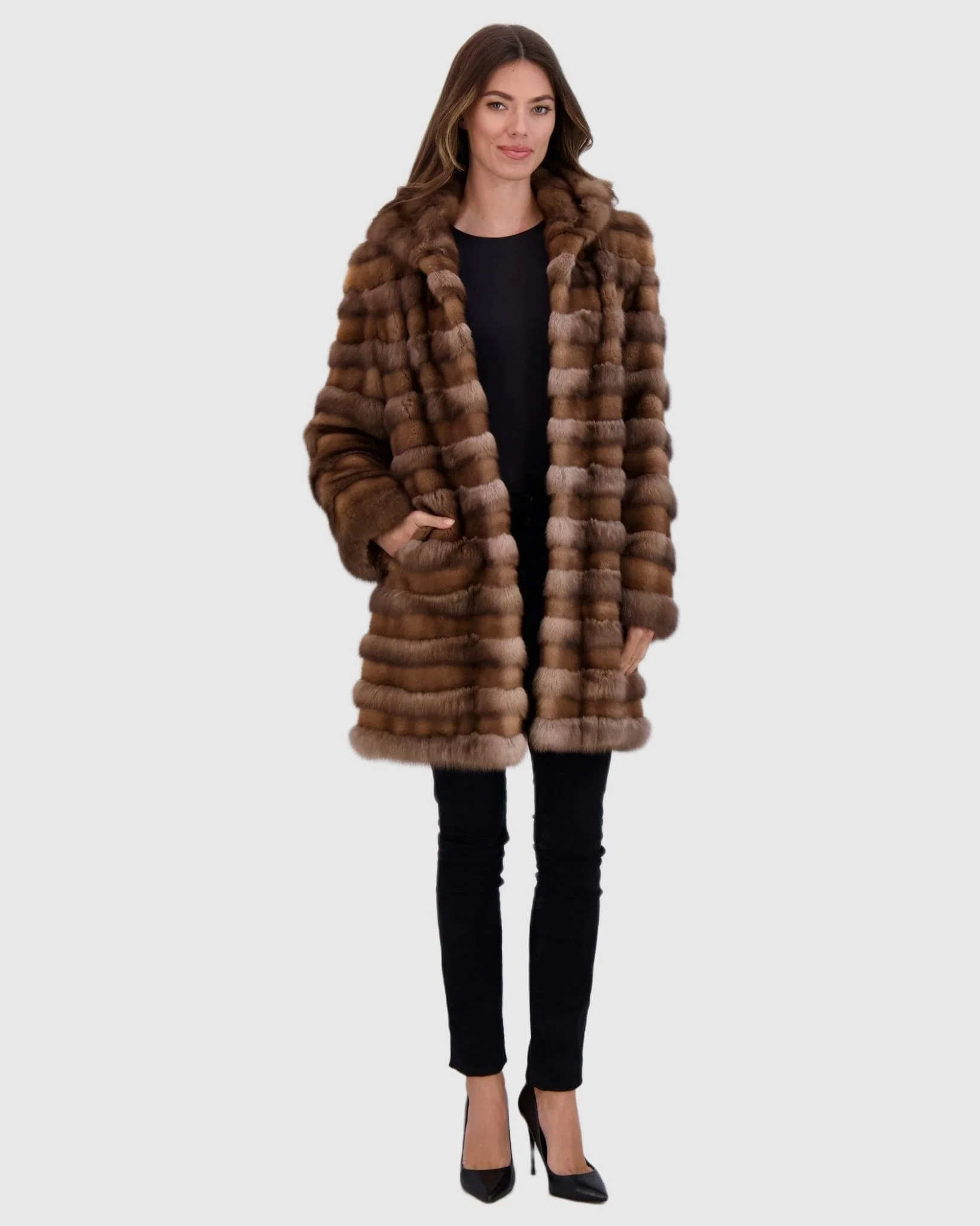 RUSSIAN SABLE STROLLER WITH MINK TRIM - Image 2