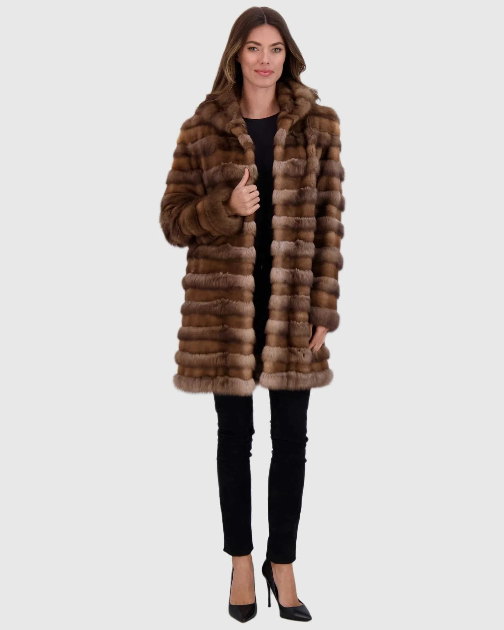 RUSSIAN SABLE STROLLER WITH MINK TRIM - Image 3