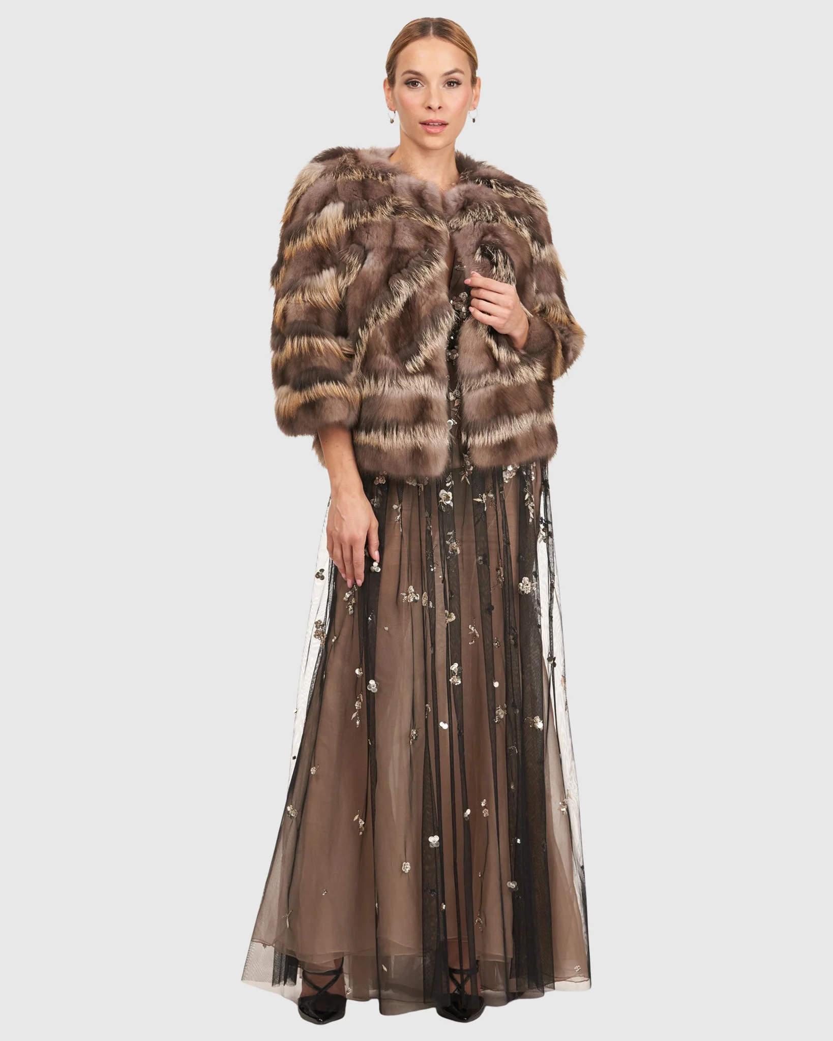 Sable and Fox Intarsia Jacket
