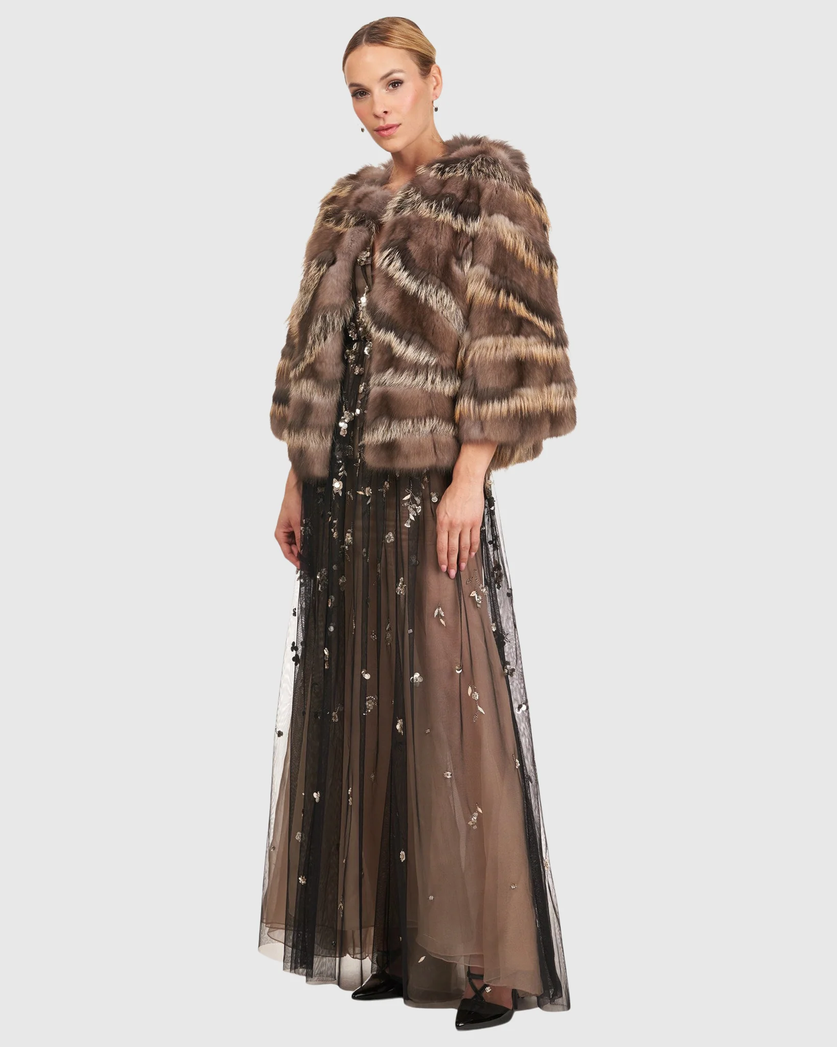 Sable and Fox Intarsia Jacket - Image 2