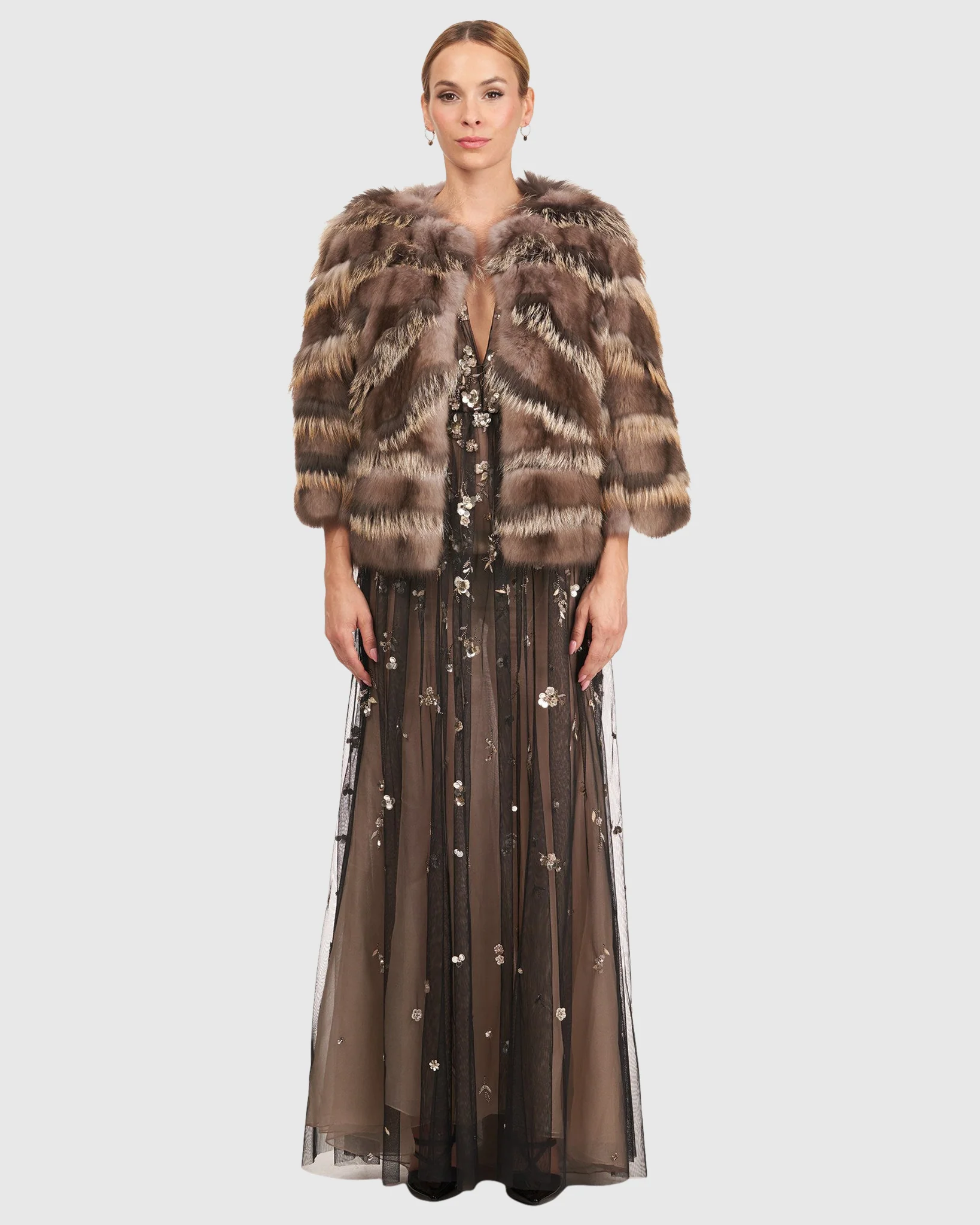 Sable and Fox Intarsia Jacket - Image 4