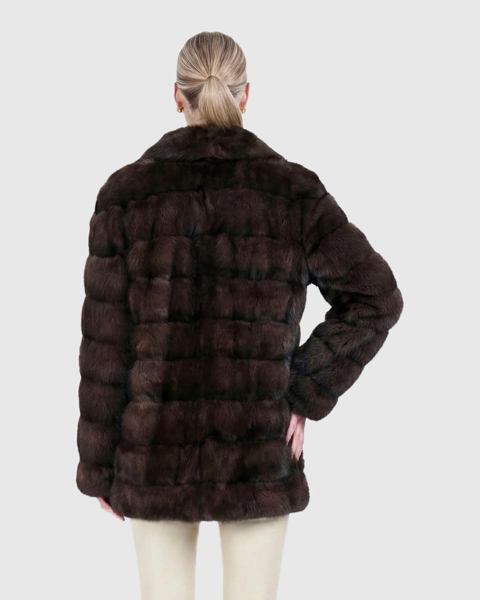 Sable Jacket With Notch Collar - Image 4