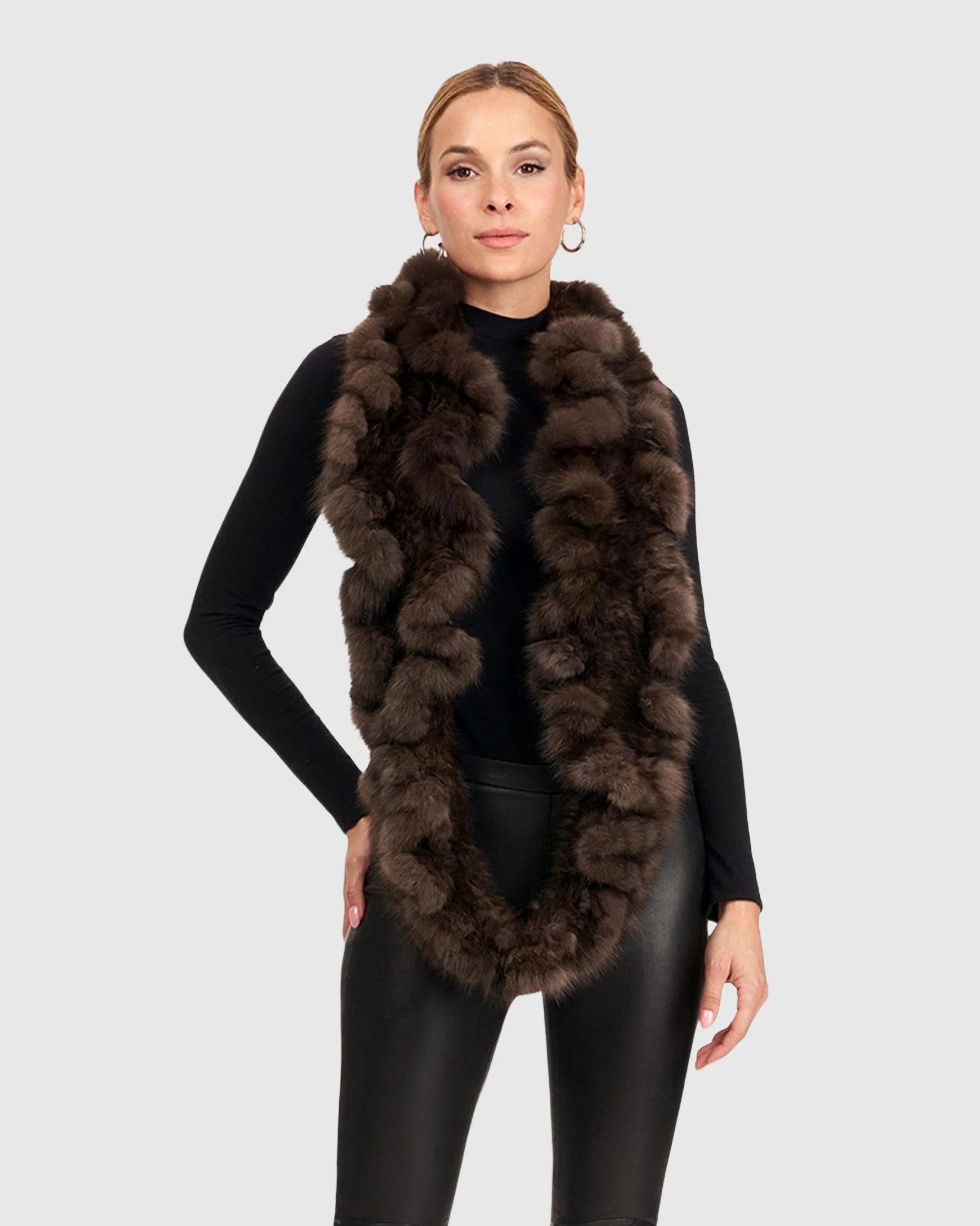 SABLE KNIT INFINITY SCARF WITH RUFFLES - Image 4