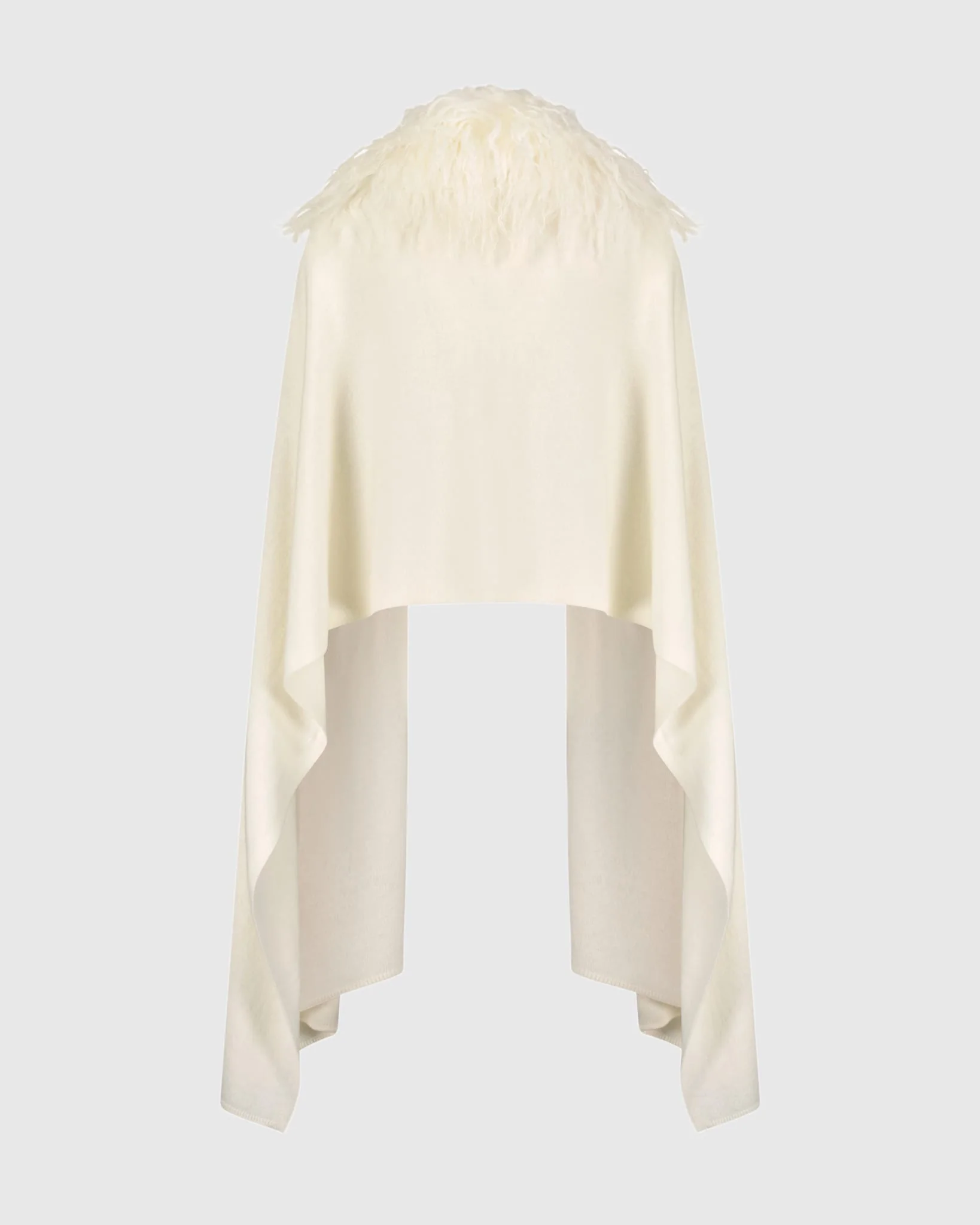 SELECT CASHMERE AND MERINO WOOL BLEND STOLE WITH SELECT MONGOLIAN LAMB TRIM - Image 29