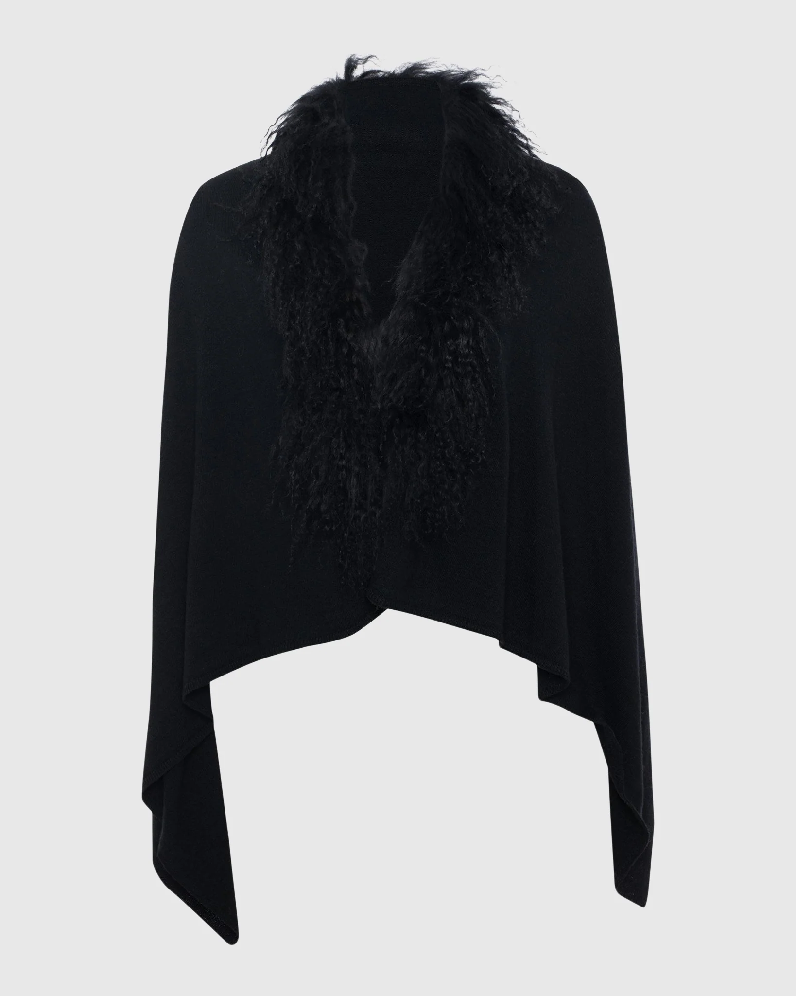 SELECT CASHMERE AND MERINO WOOL BLEND STOLE WITH SELECT MONGOLIAN LAMB TRIM - Image 17