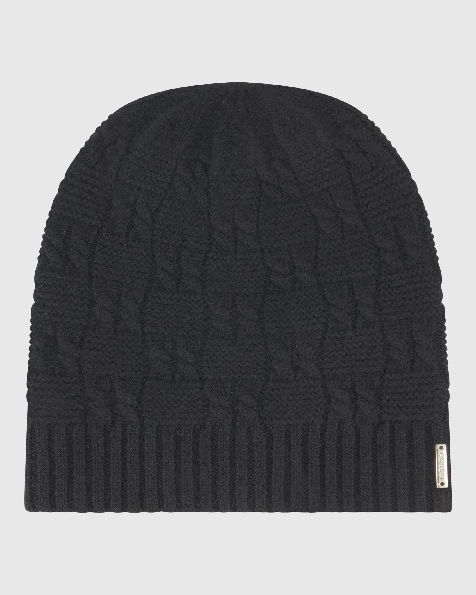 SELECT CASHMERE CABLE KNIT BEANIE HAT - Image 2