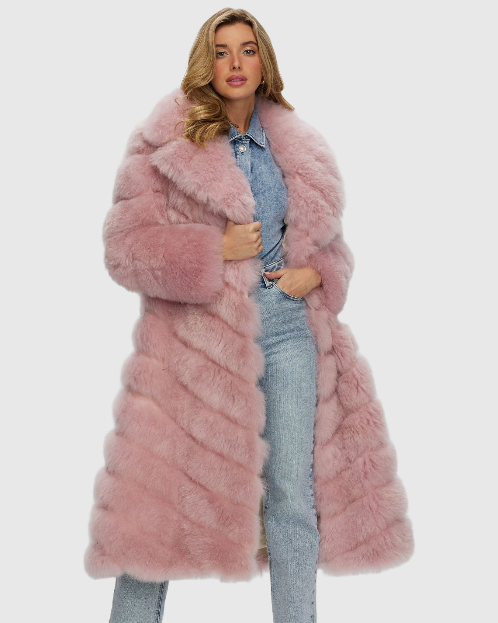 Select Cashmere Goat Diagonal Coat - Image 6