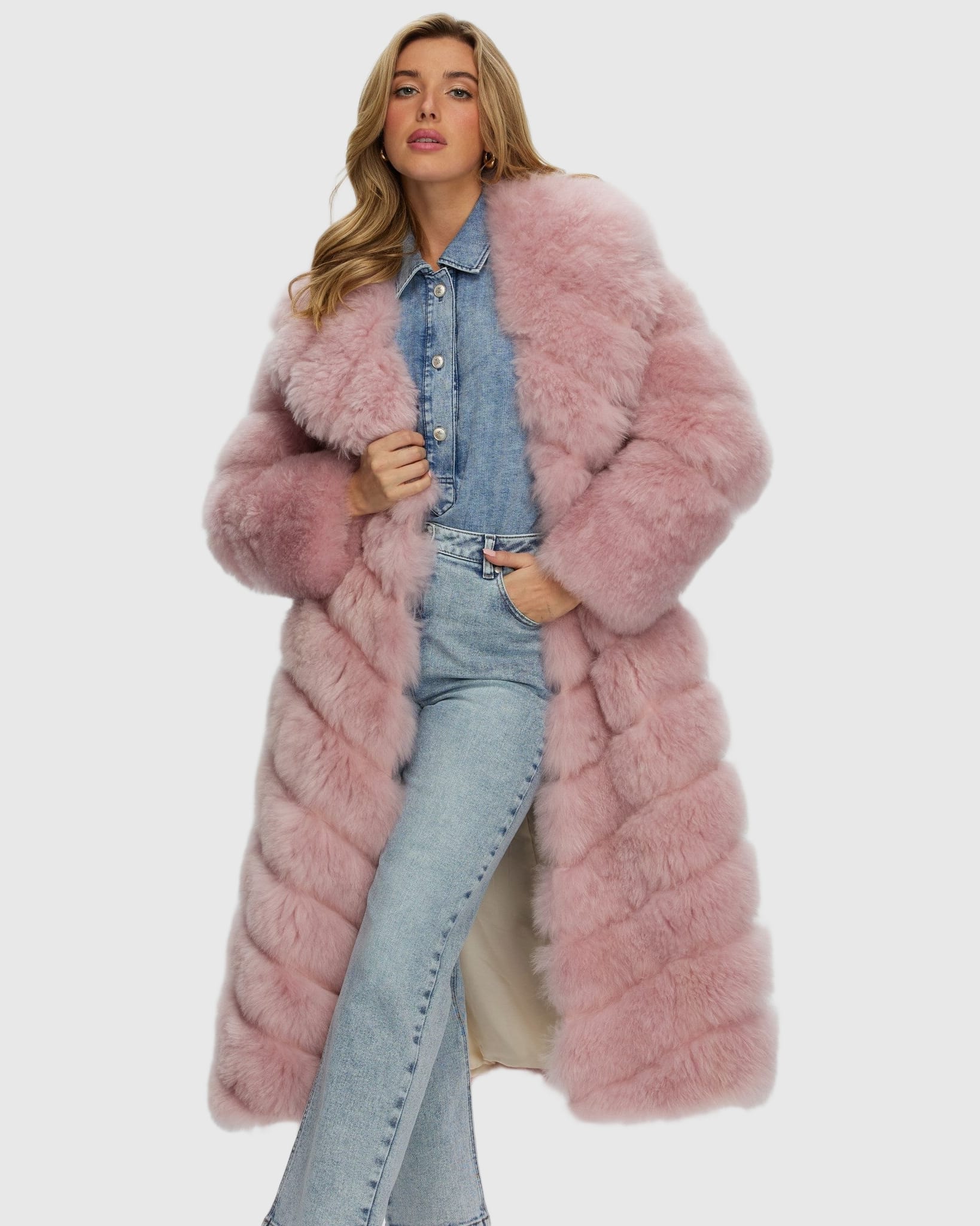 Select Cashmere Goat Diagonal Coat - Image 7