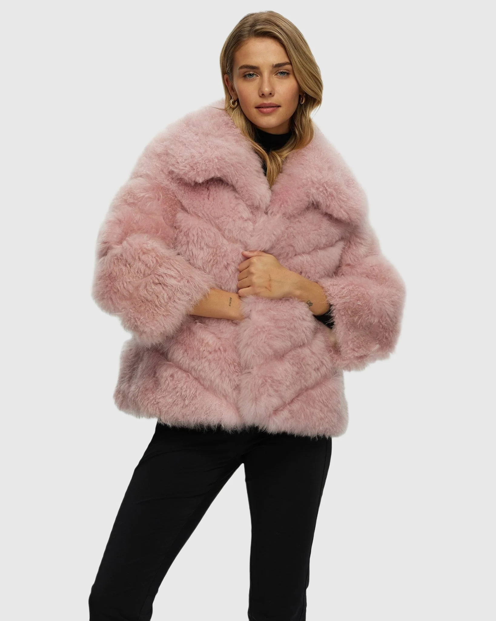 Select Cashmere Goat Diagonal Jacket - Image 5