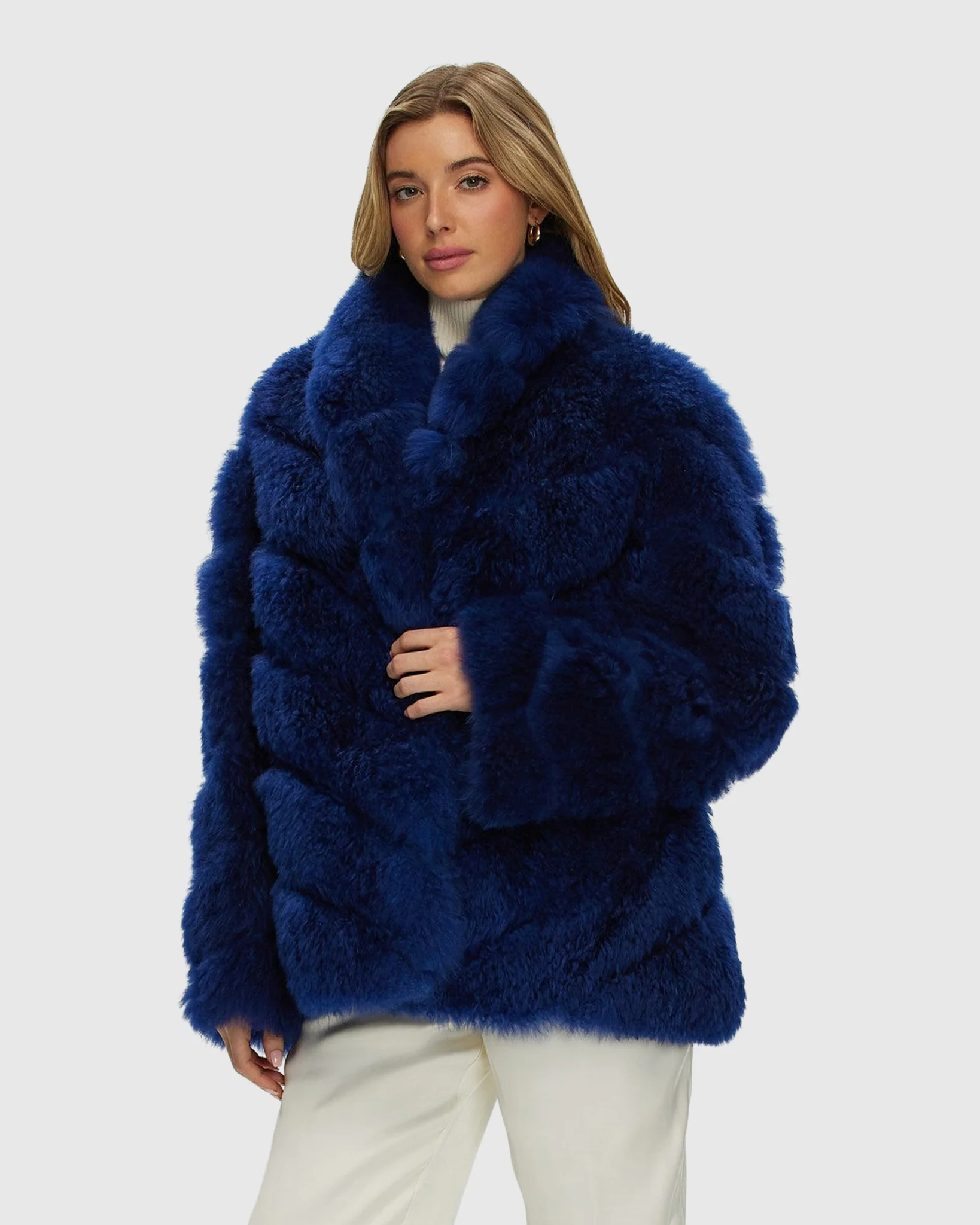 Select Cashmere Goat Diagonal Jacket - Image 2