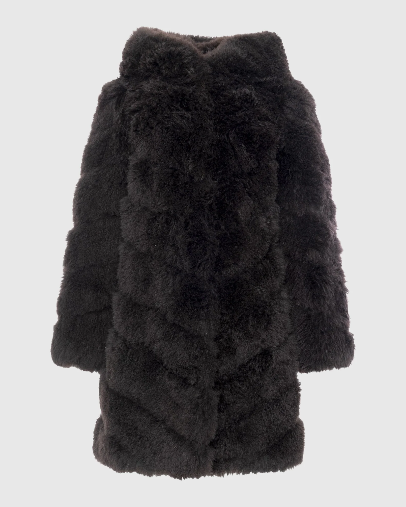 Select Cashmere Goat Diagonal Jacket, Hood - Image 6