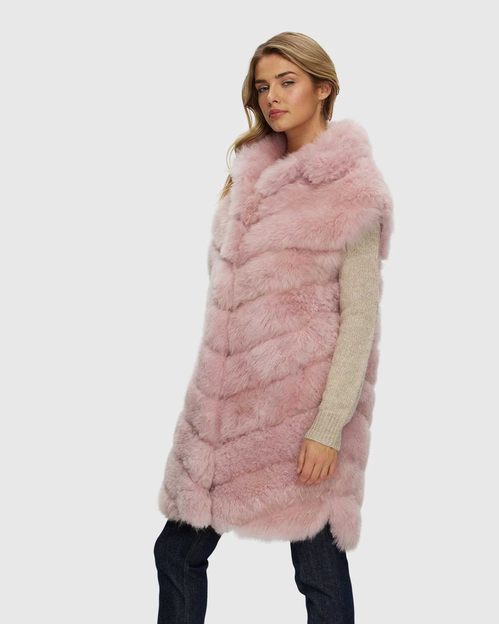Select Cashmere Goat Diagonal Vest - Image 4